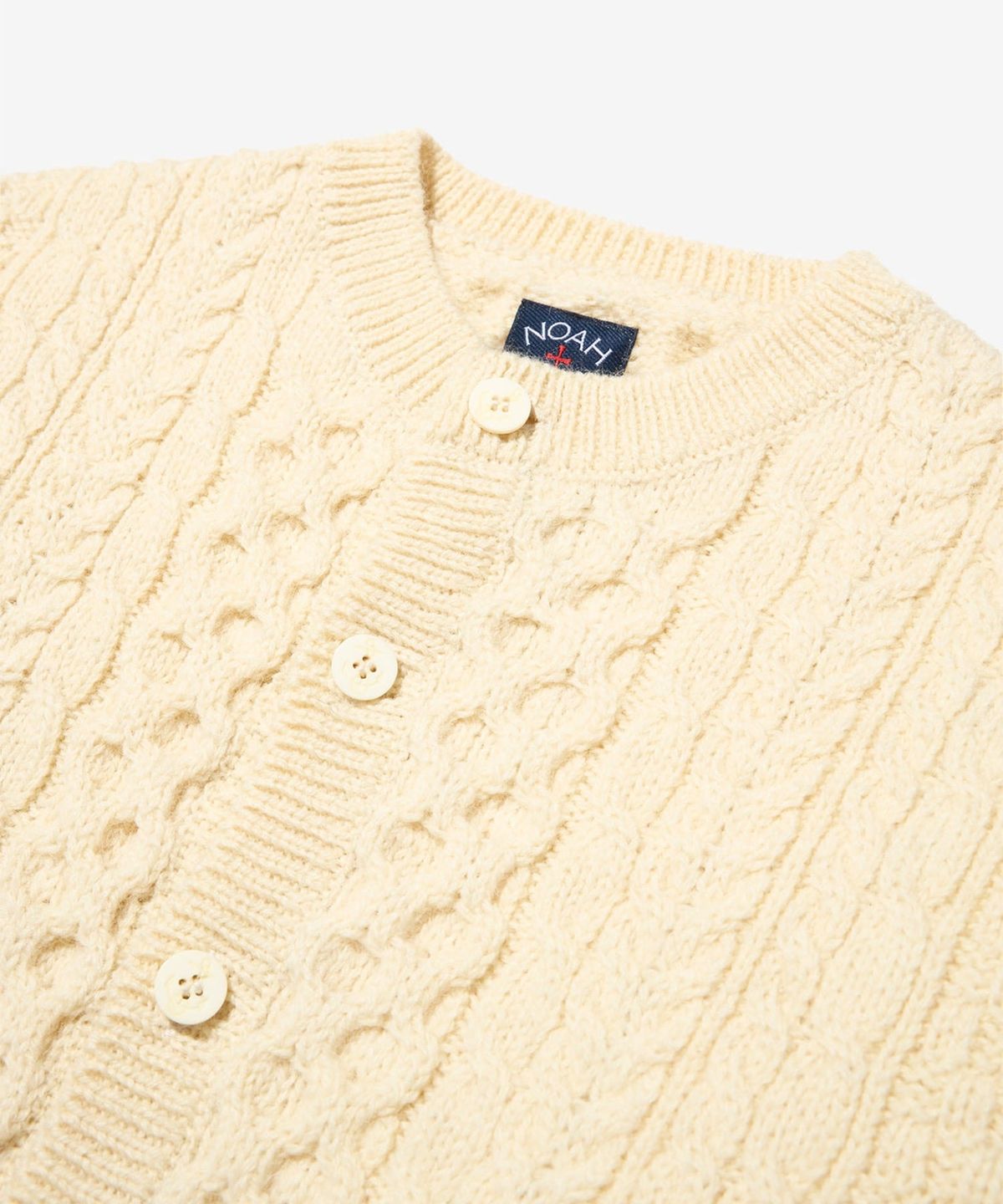 노아(NOAH) (U) 울 피셔맨 가디건 네추럴 WOOL FISHERMAN CARDIGAN NATURAL