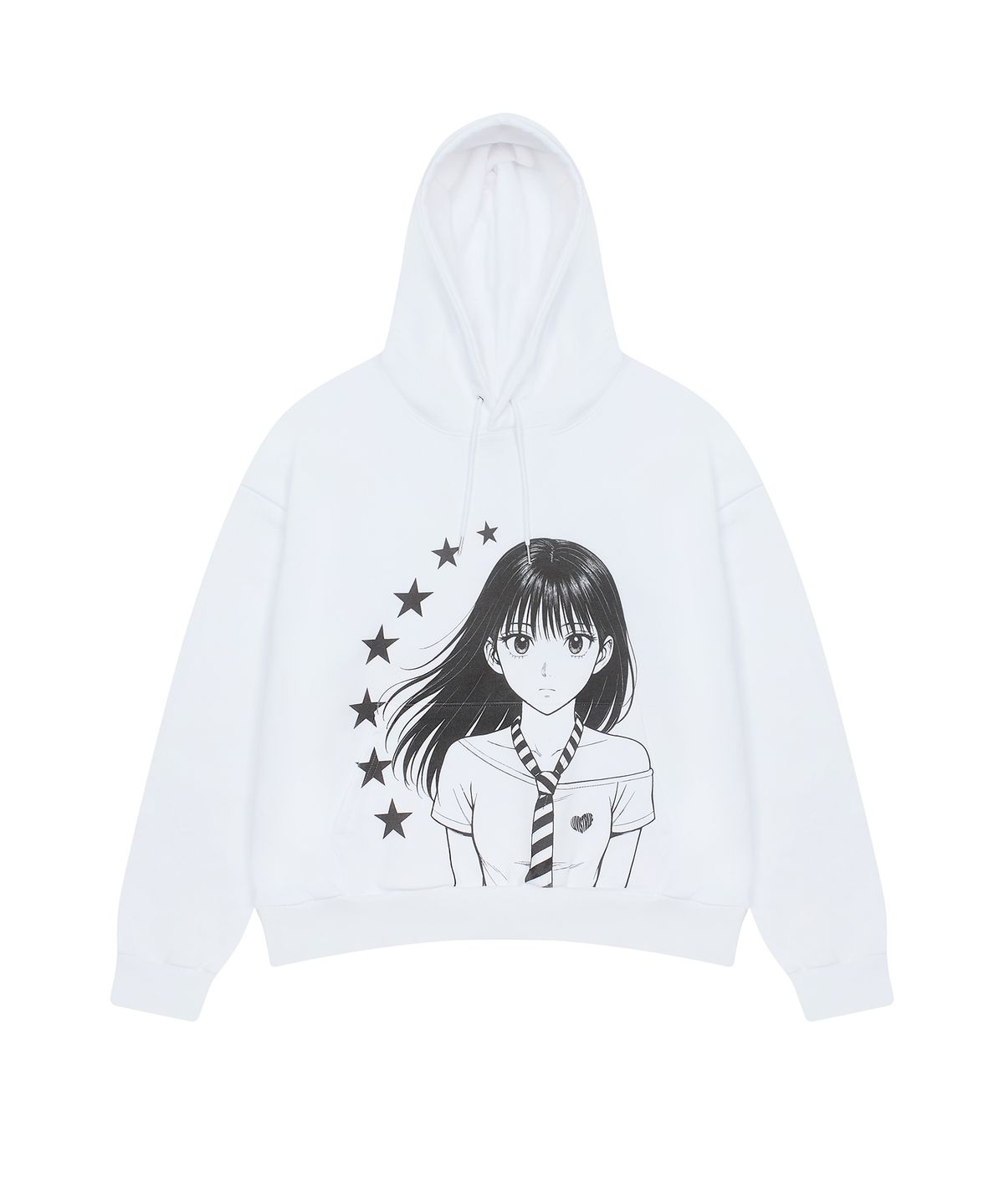 러브이즈트루(LUVISTRUE) EV STAR GRAPHIC HOODIE(WHITE)