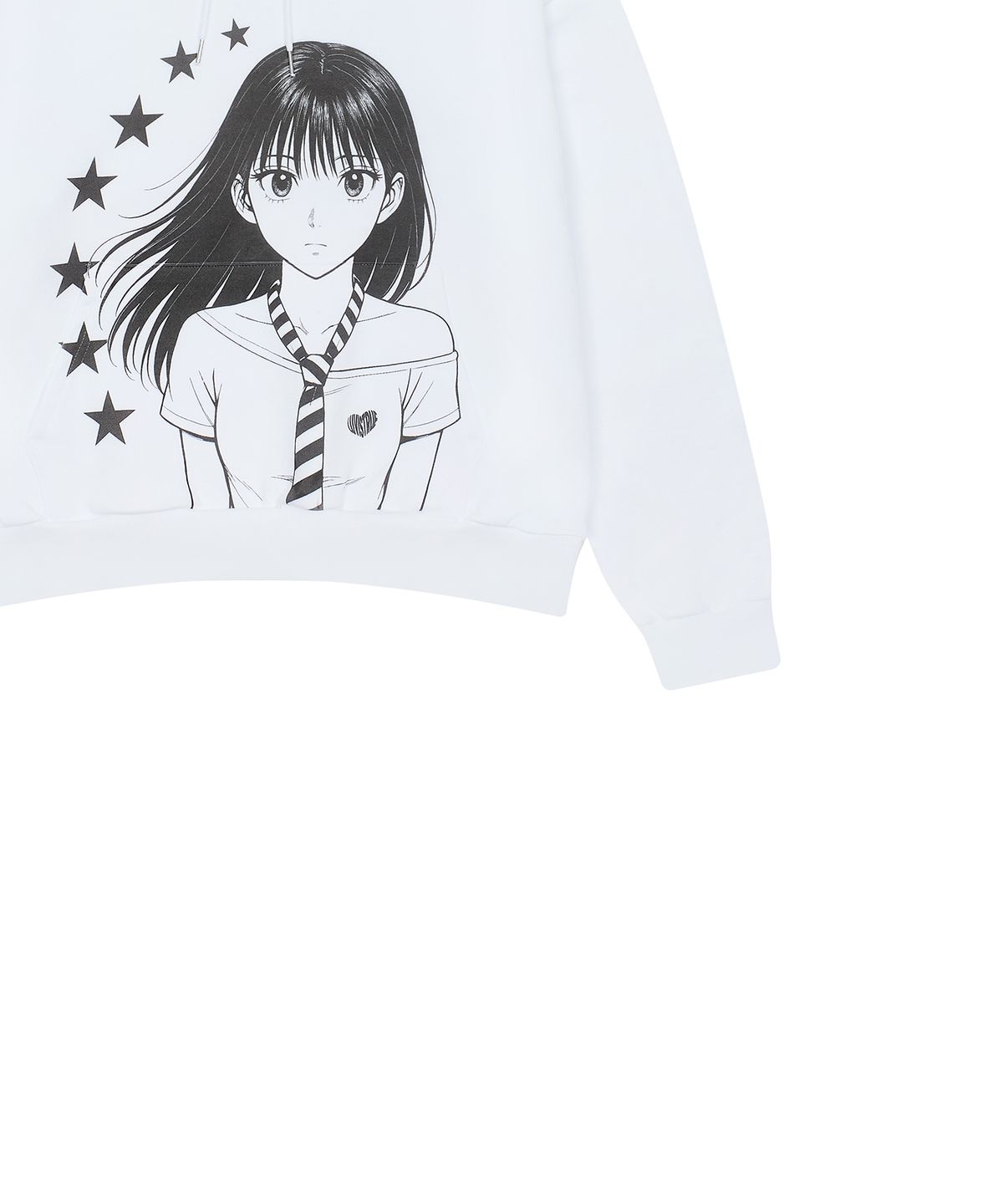 러브이즈트루(LUVISTRUE) EV STAR GRAPHIC HOODIE(WHITE)