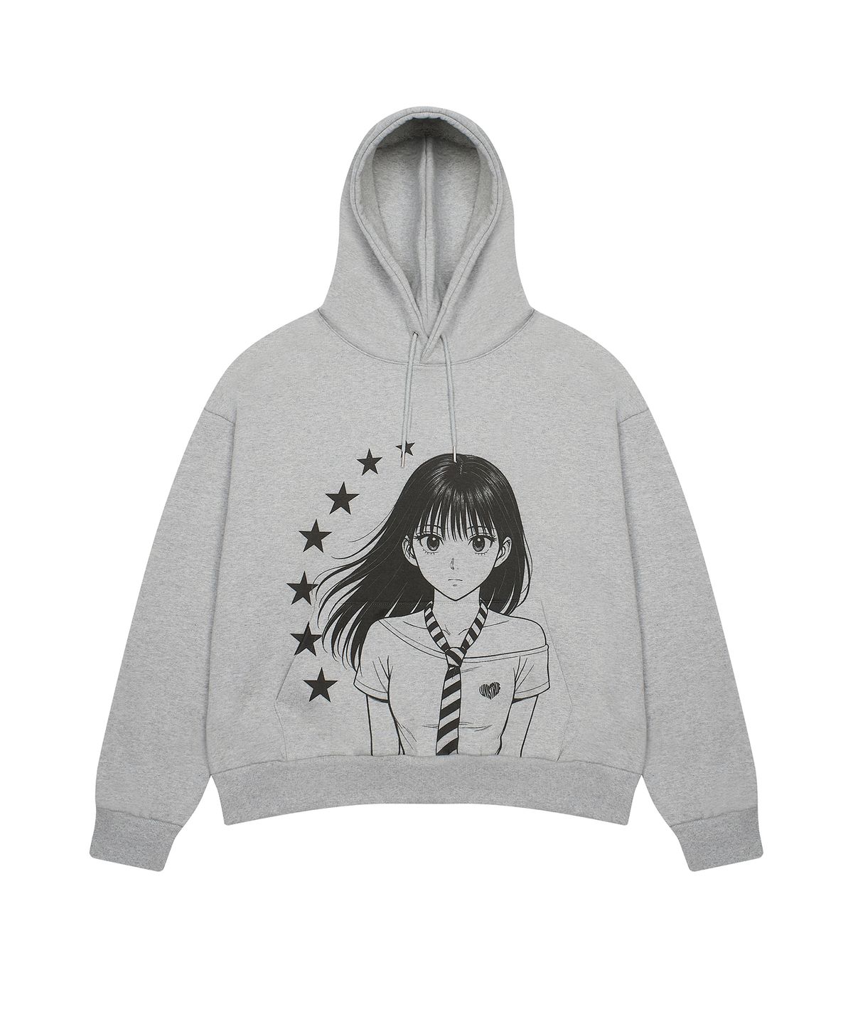 러브이즈트루(LUVISTRUE) EV STAR GRAPHIC HOODIE(GRAY)