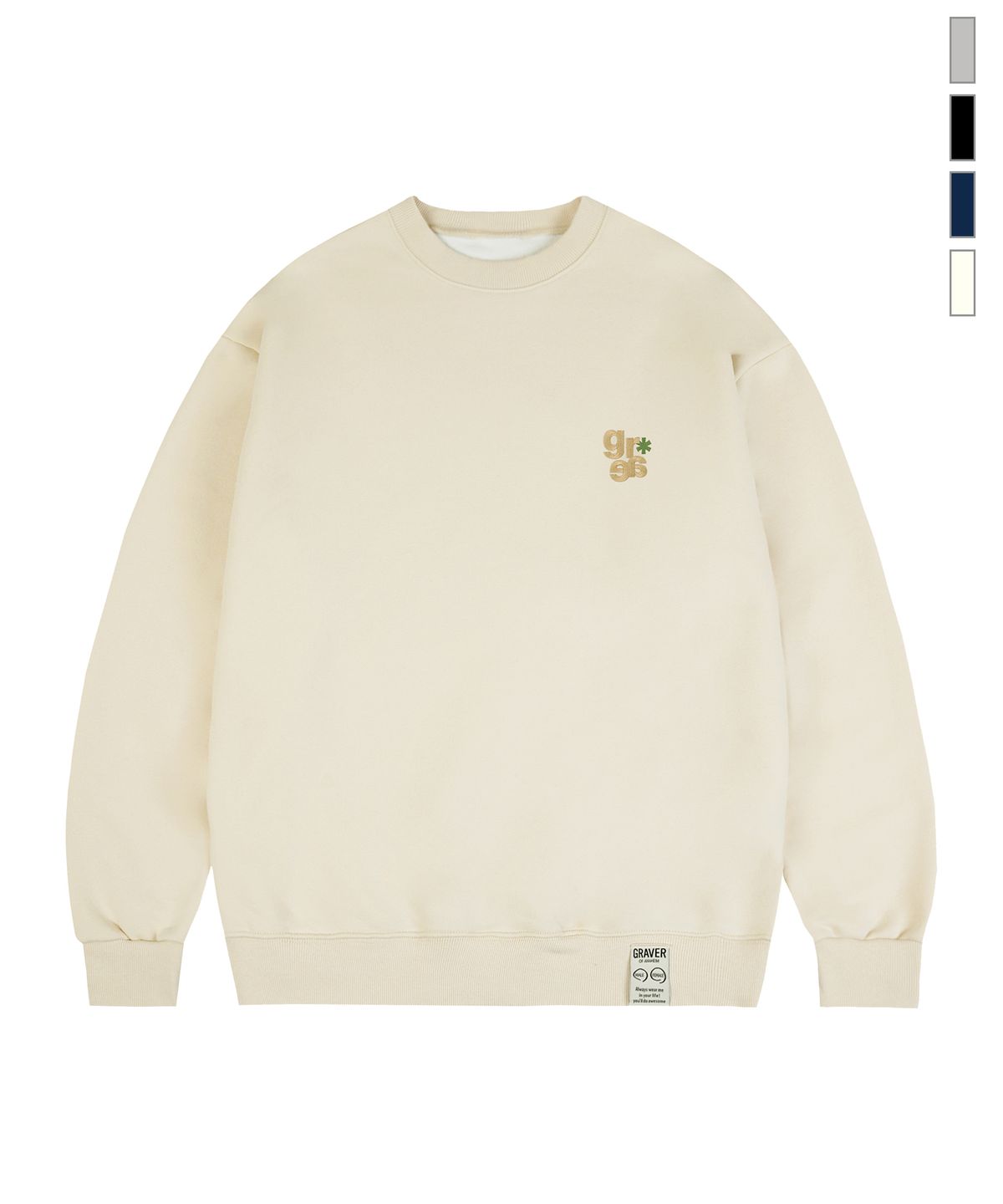 그레이버(GRAVER) [UNISEX]GRAE-S 자수 맨투맨_4color