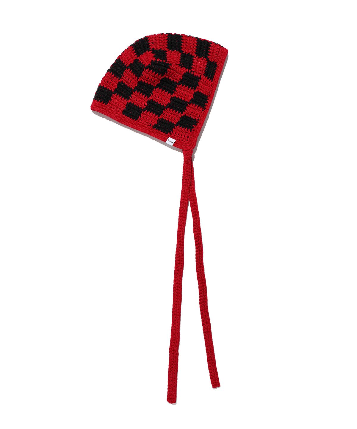 킴스 프레시 코튼 마켓(KIMS FRESH COTTON MARKET) Checker Knit Balaclava Red(Black)