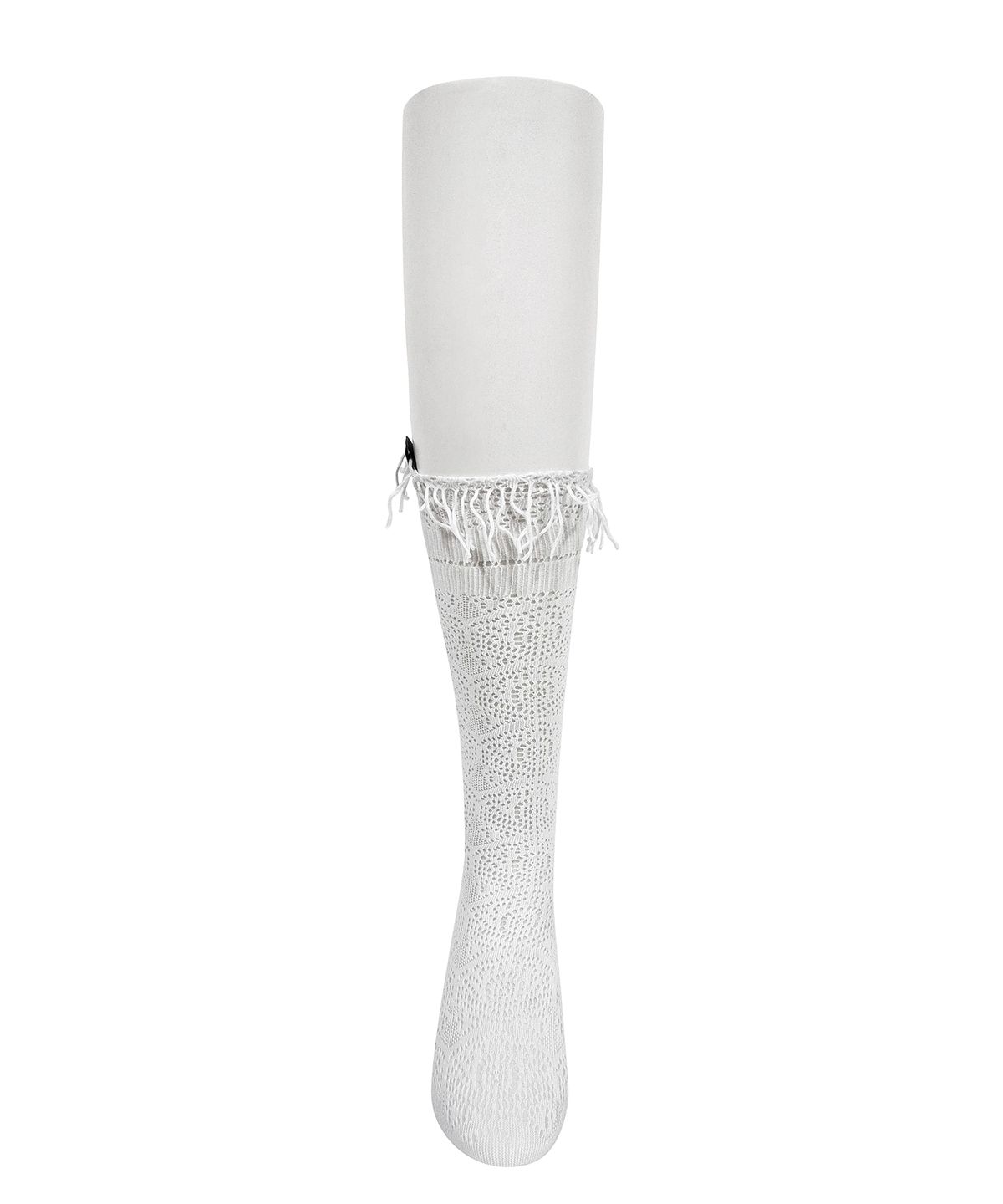 로맨틱타이거(ROMANTIC TIGER) Deco Tessel Knee Stockings (White)