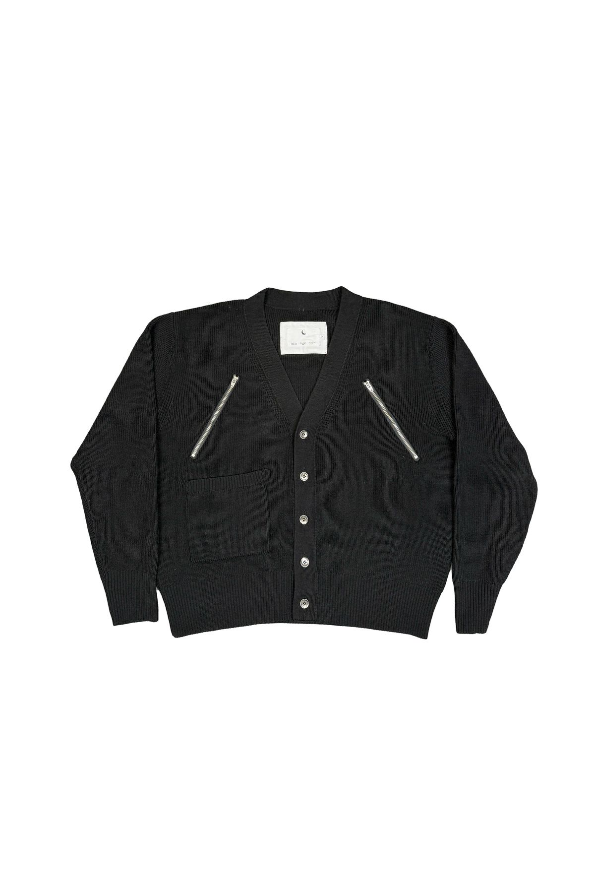 뭉제르(MOONGER) Merino Wool Zip Cardigan BK