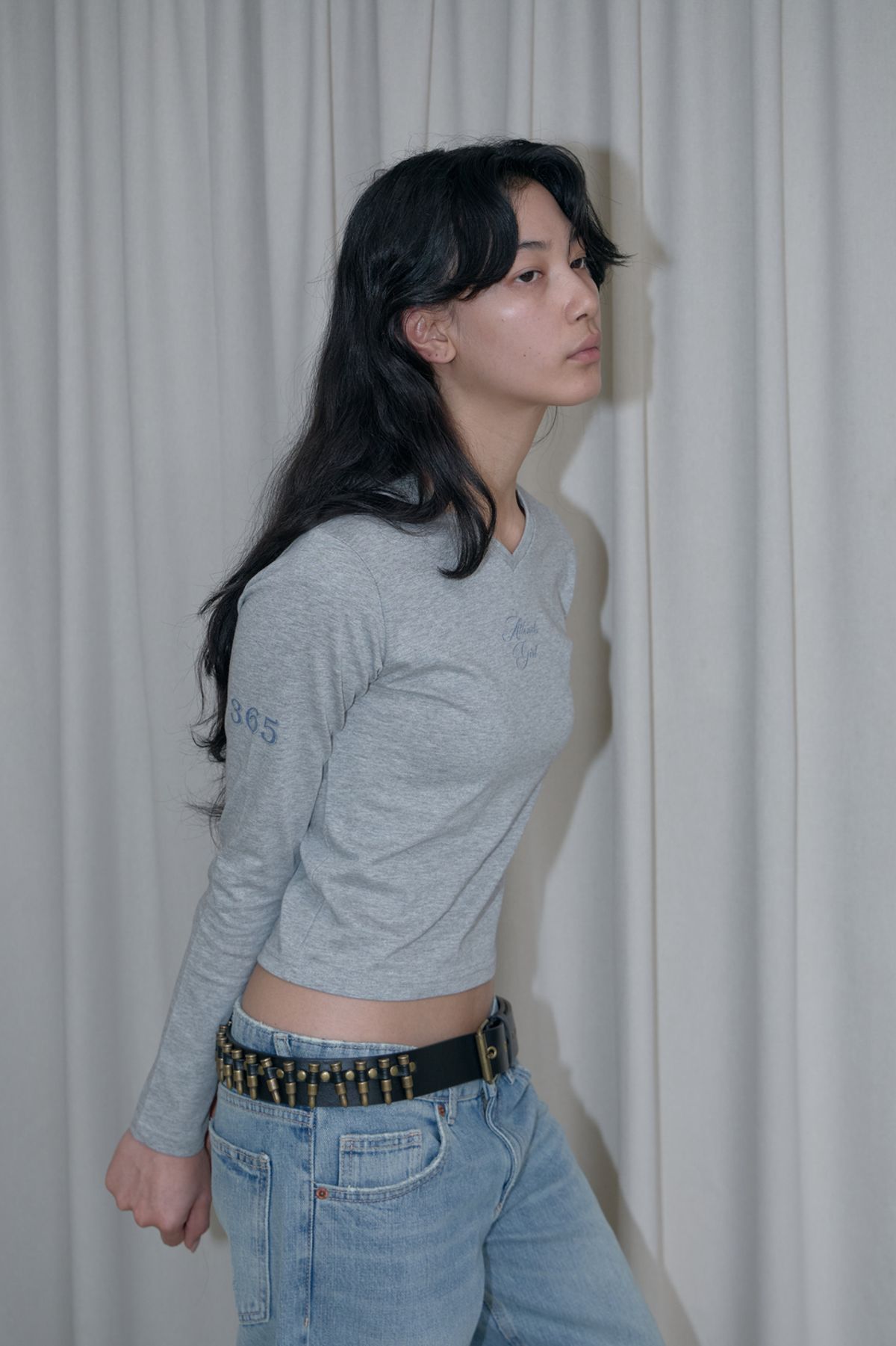 어텐즈(ATTENDS) Mama tee shirt (Gray)