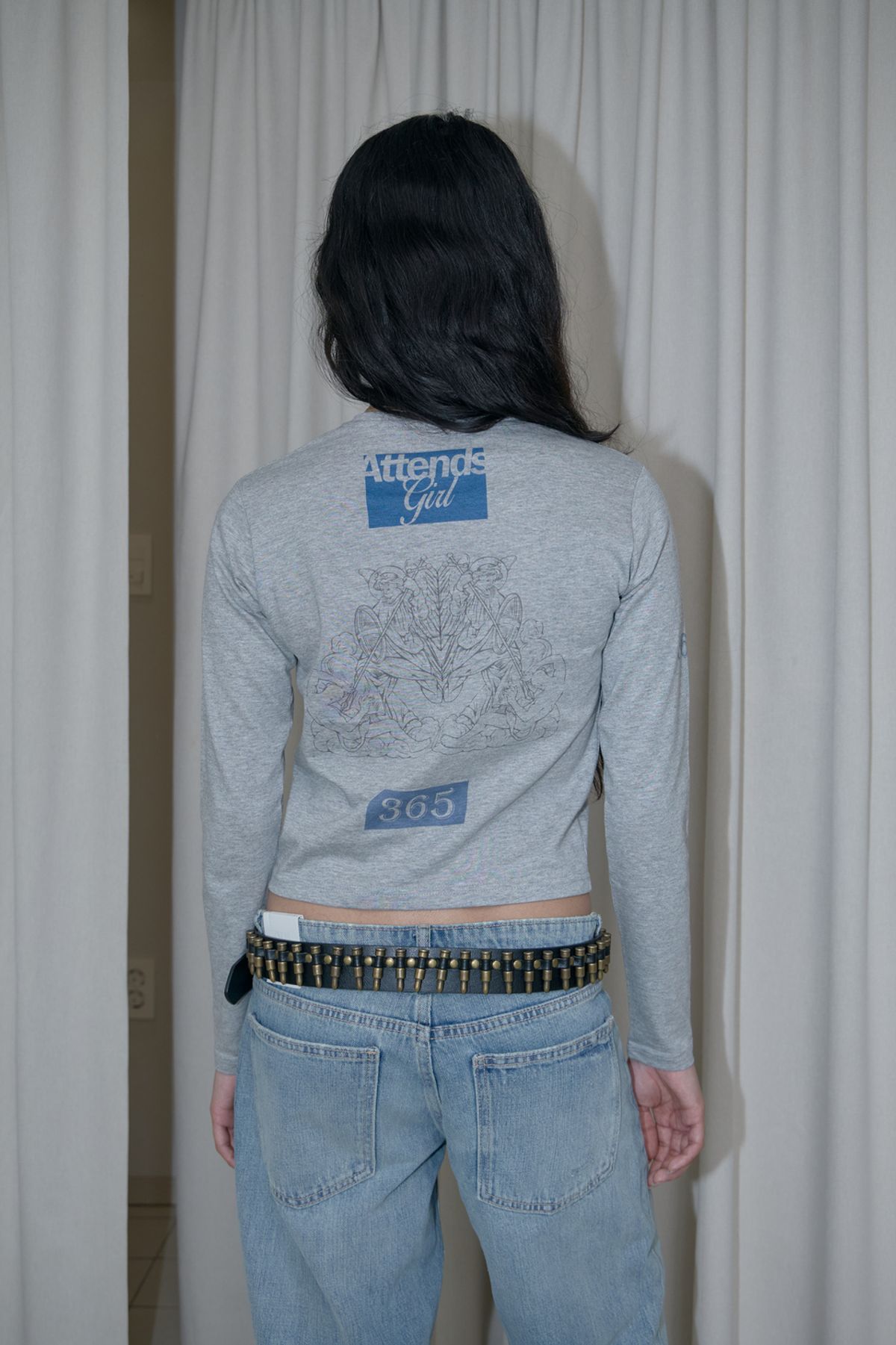 어텐즈(ATTENDS) Mama tee shirt (Gray)