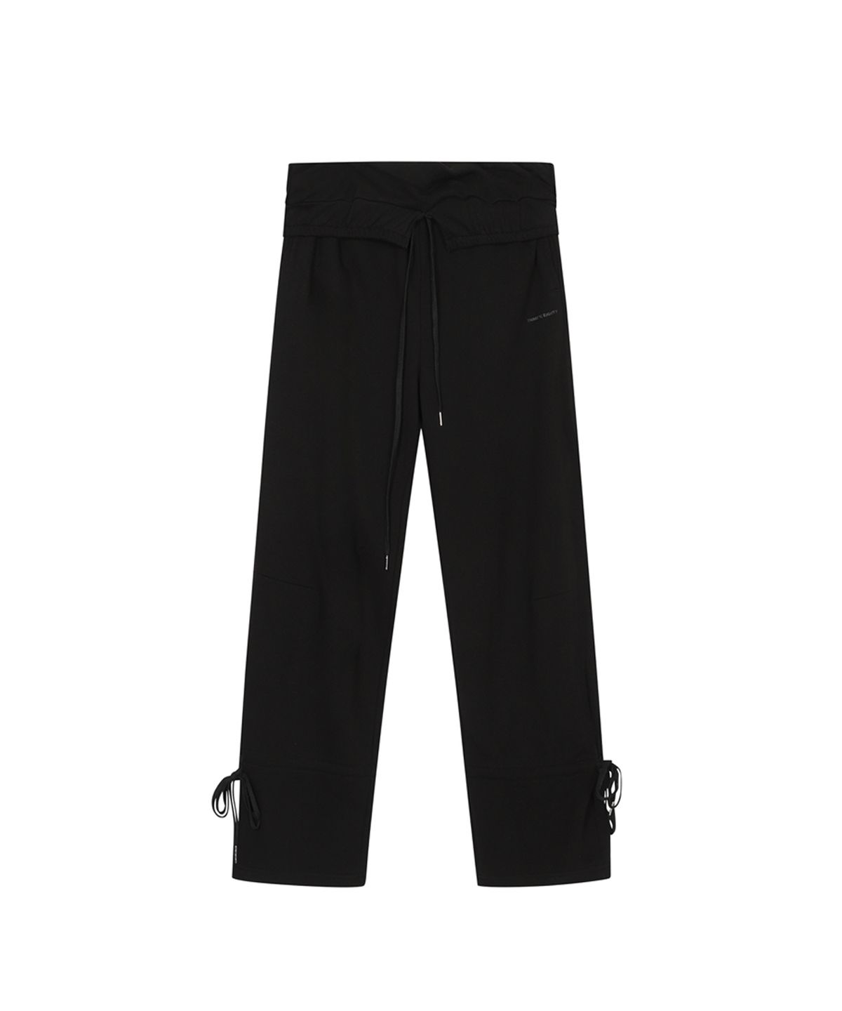 쓰리투에이티(THREE TO EIGHTY) FOLD STRING SHIRRING PANTS BLACK