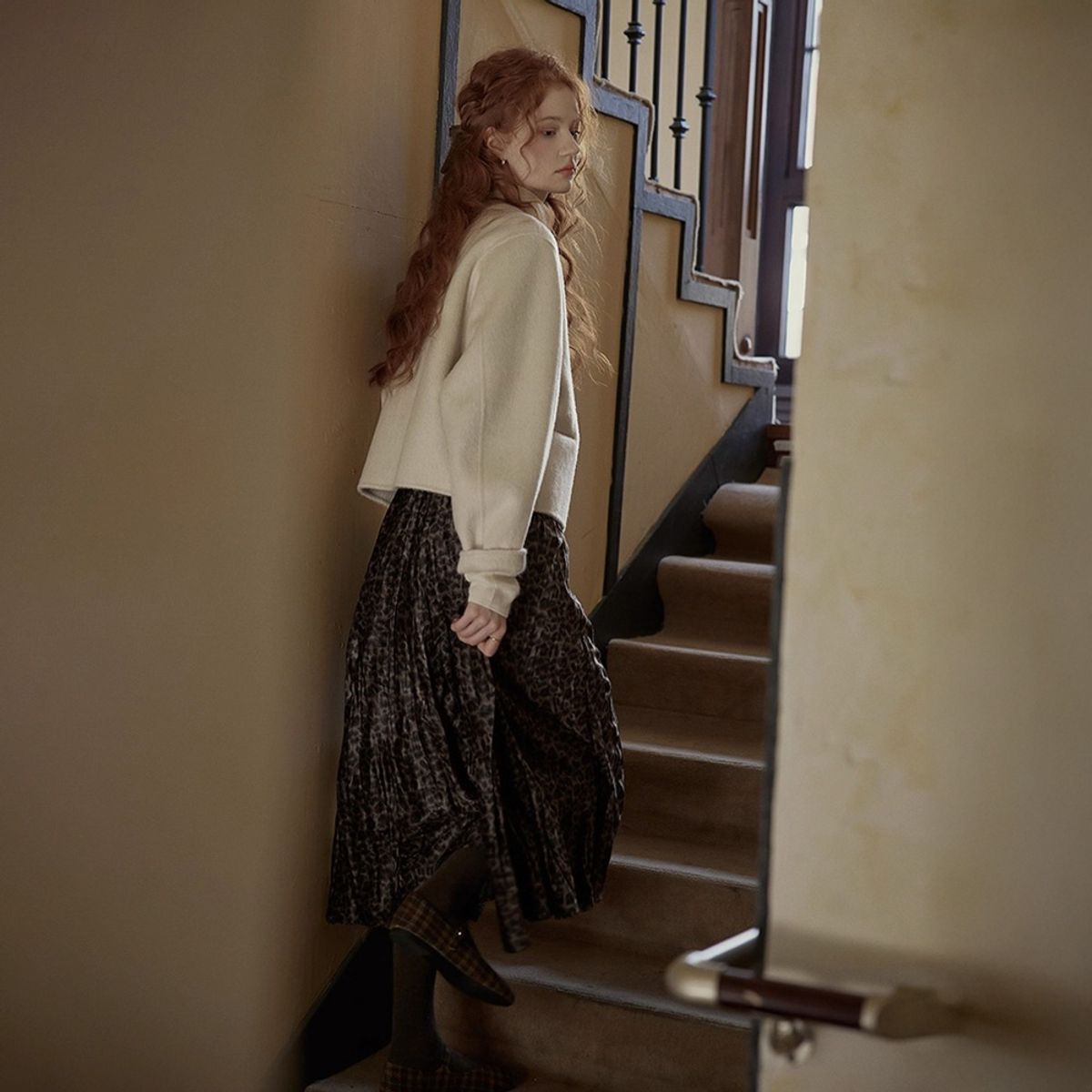 프라우드 마리(PROUD MARY) PM_Leopard banding skirt