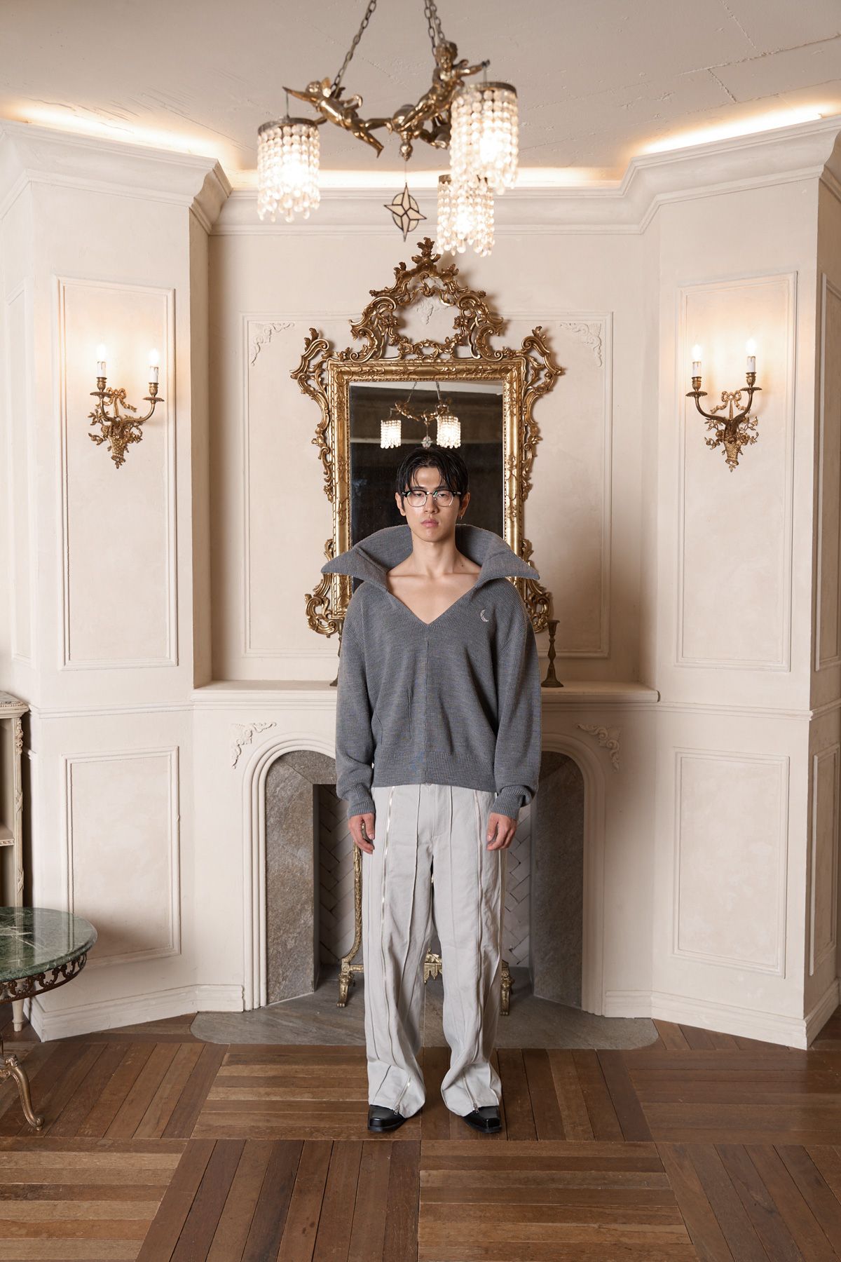 뭉제르(MOONGER) G- Boy Merino Wool Sweater