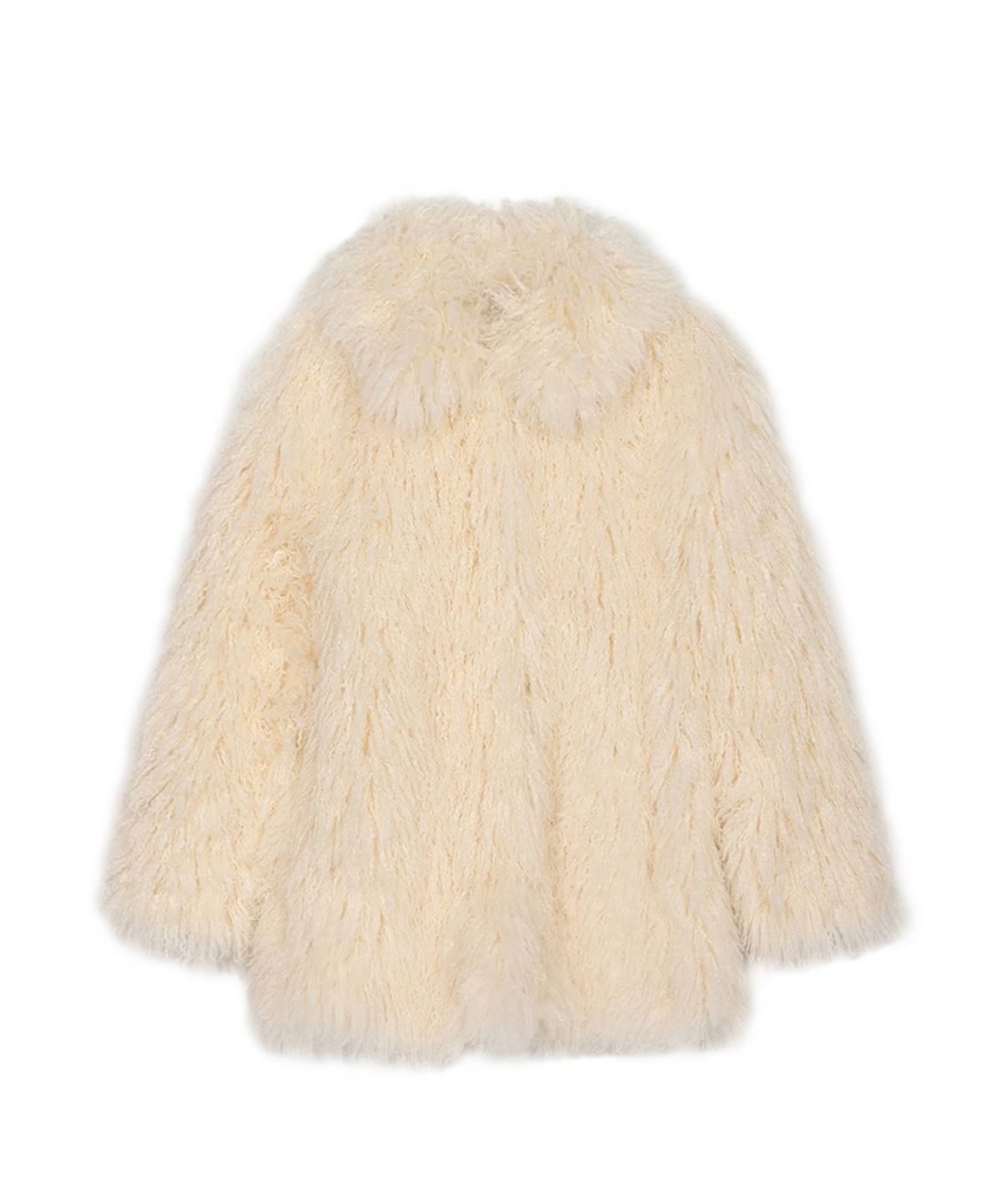 쓰리투에이티(THREE TO EIGHTY) FLUFFY FAUX-FUR JACKET IVORY