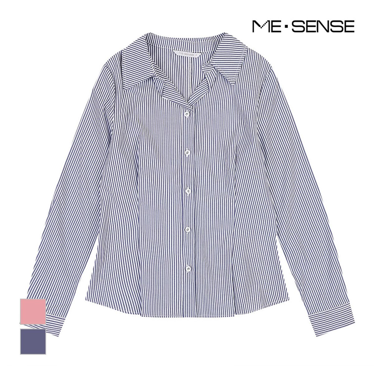 미센스(MESENSE) ST패턴 카라 블라우스_MB49BLMD03Z