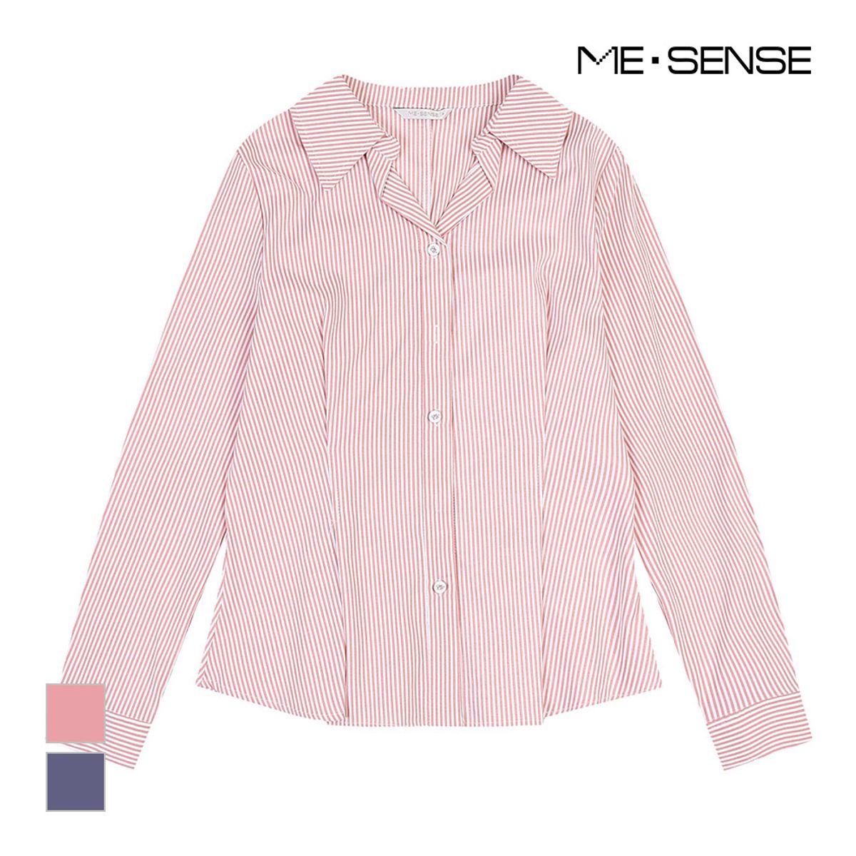 미센스(MESENSE) ST패턴 카라 블라우스_MB49BLMD03Z