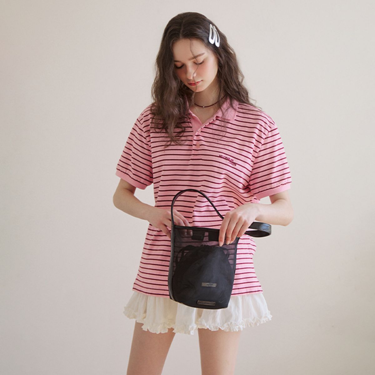 랩(LAP) MESH SHOULDER BAG AR7AB420