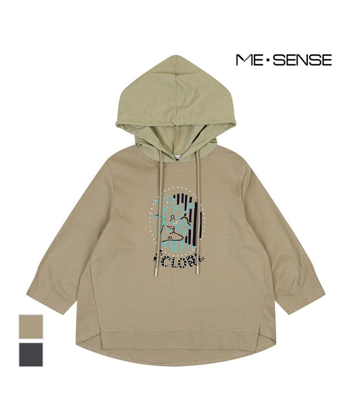 미센스(MESENSE) 프린트 후드넥 티셔츠_MB4XTSMG04Z
