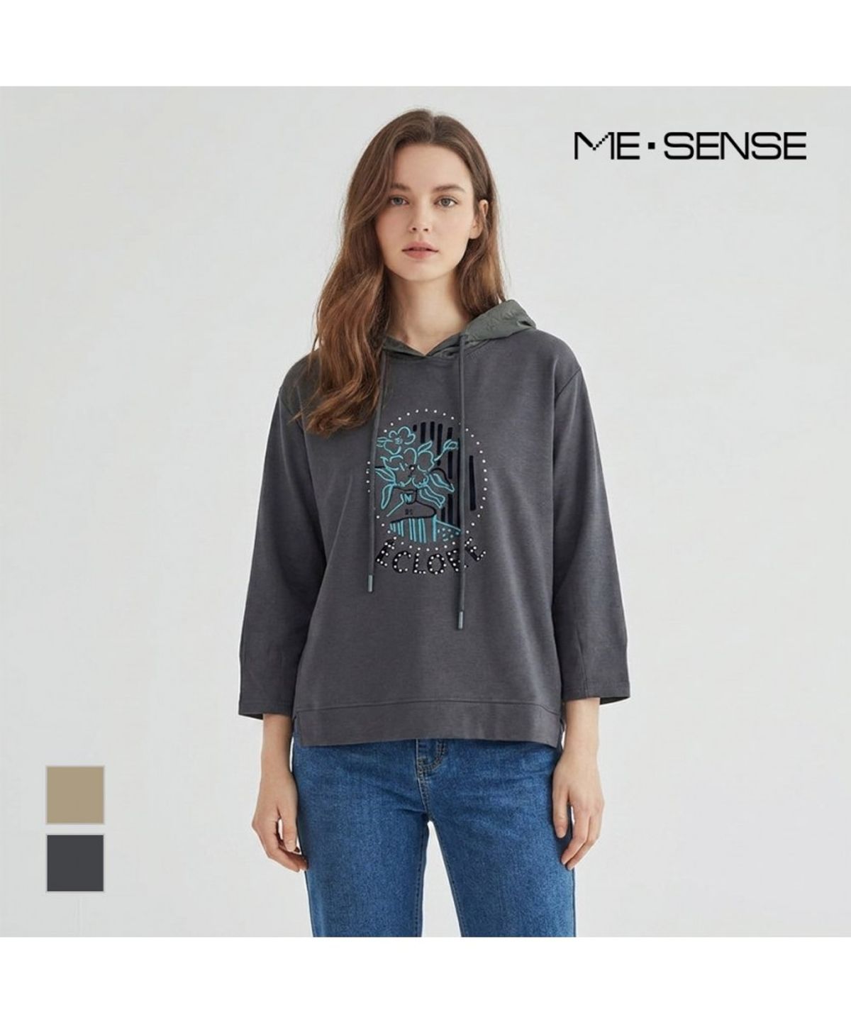 미센스(MESENSE) 프린트 후드넥 티셔츠_MB4XTSMG04Z
