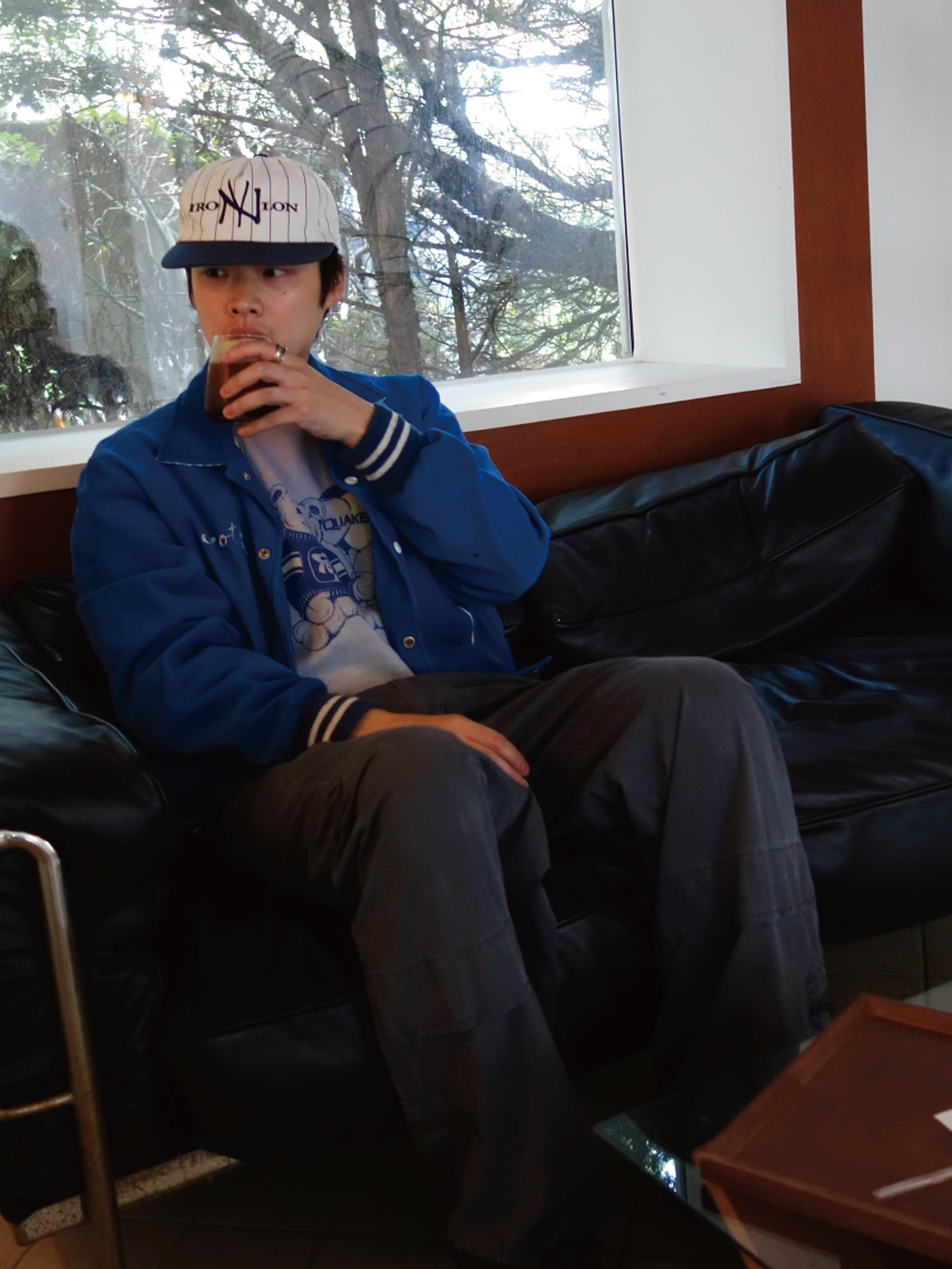 마스컴퍼니(MASCOMPANY) IRONY NYLON cap - White / Navy