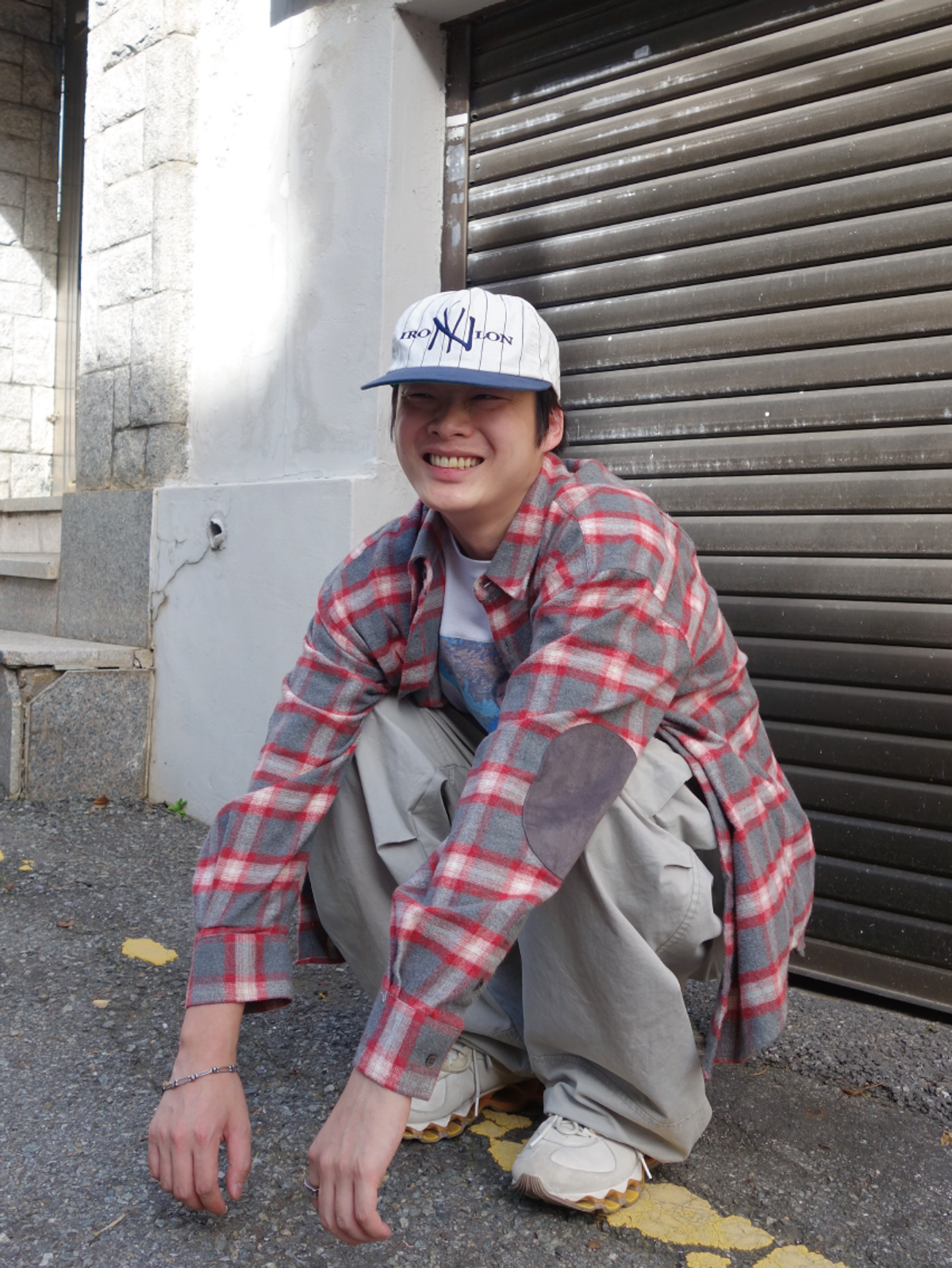 마스컴퍼니(MASCOMPANY) IRONY NYLON cap - White / Navy