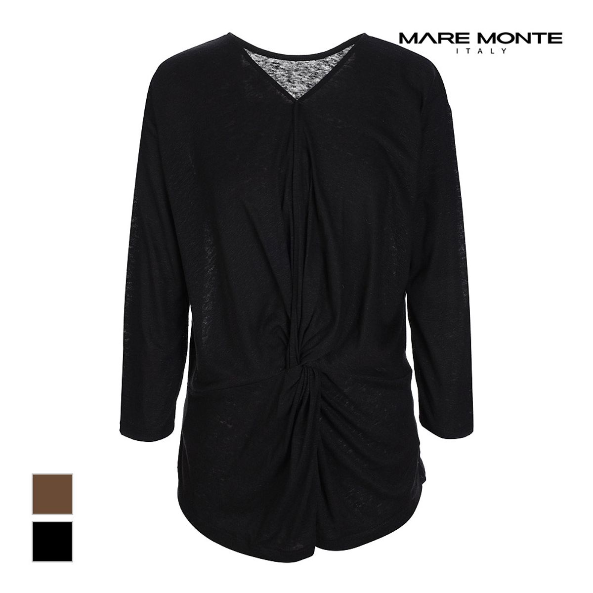 마레몬떼(MAREMONTE) 브이넥 꼬임디자인 니트_M218MTS62D0
