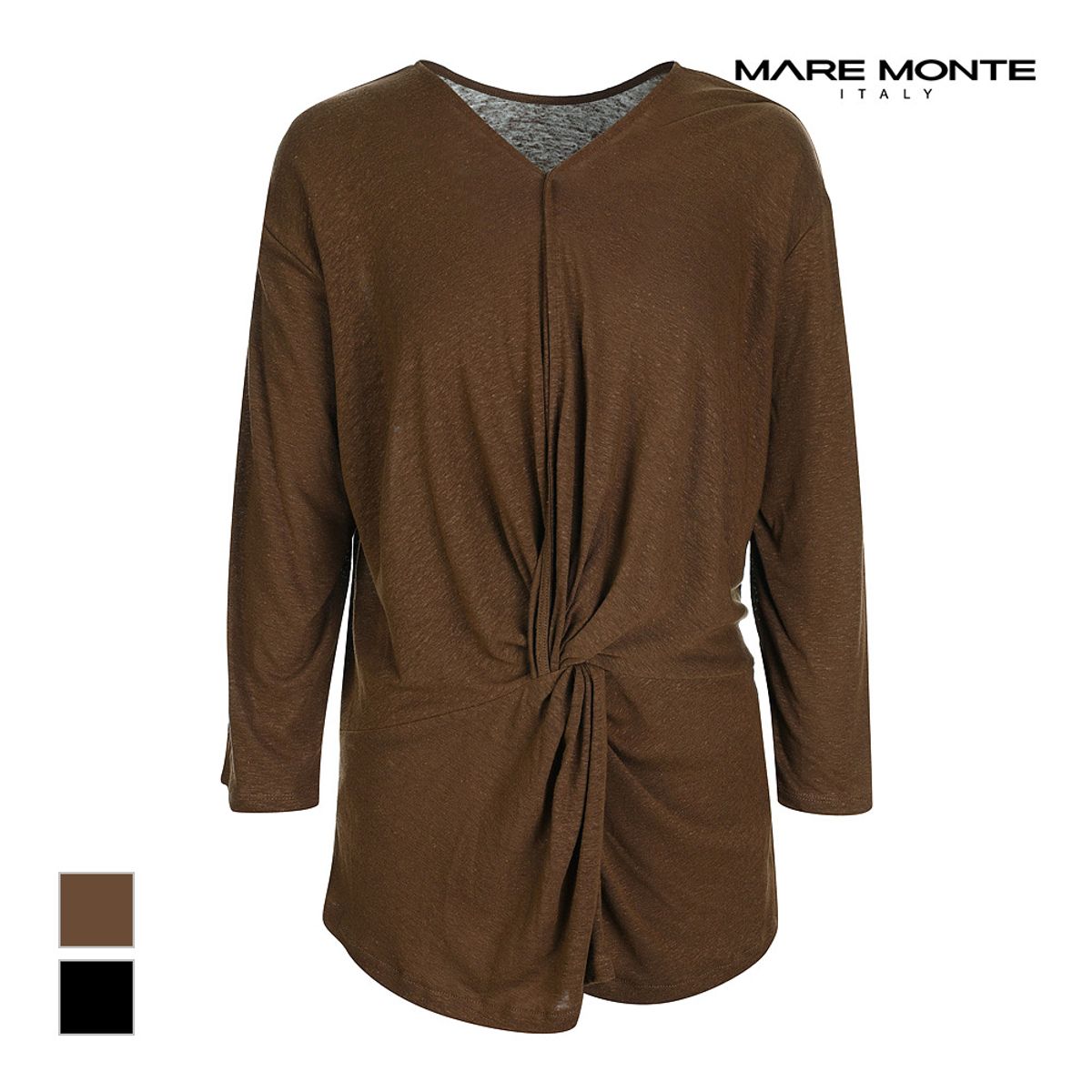 마레몬떼(MAREMONTE) 브이넥 꼬임디자인 니트_M218MTS62D0