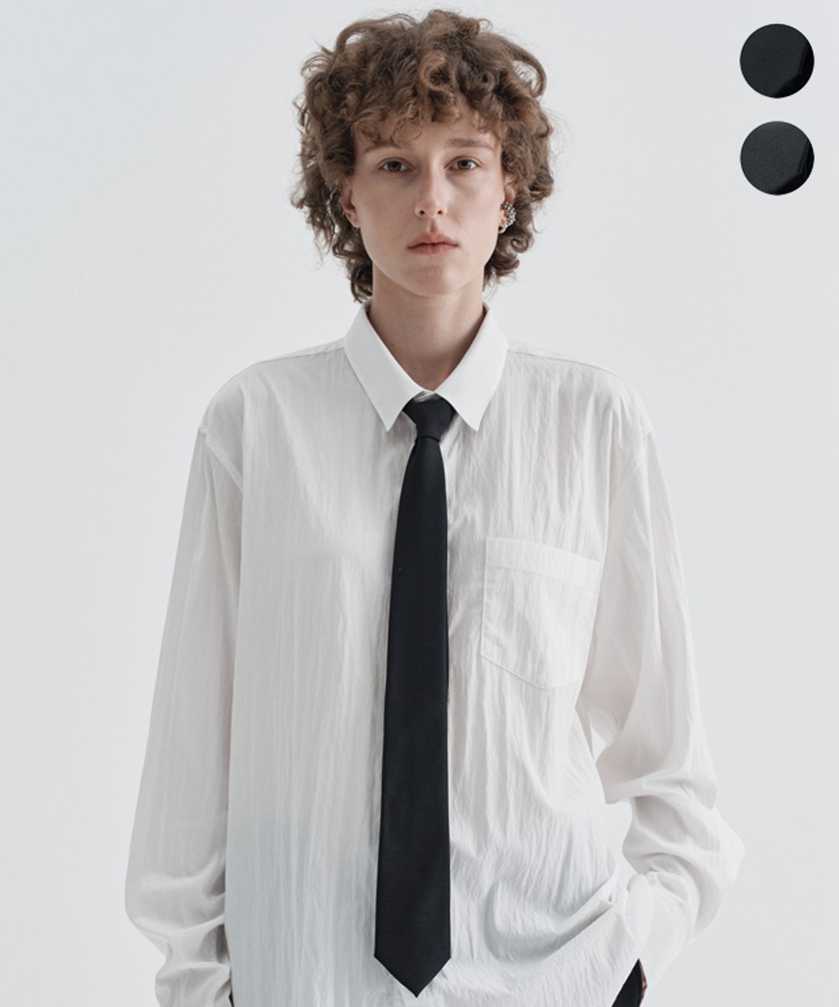 이지오 우먼(EZIO WOMEN) W Modern slim wool tie_2 Colors