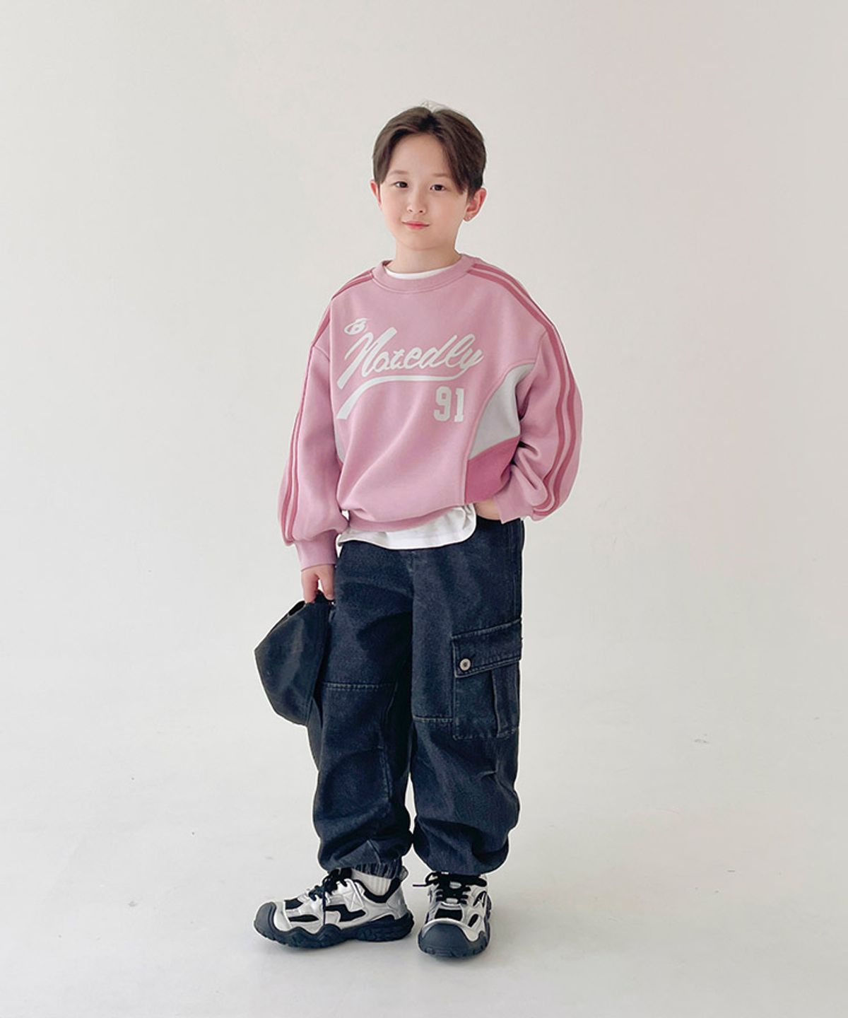 베리클로젯(BERRYCLOSET) [기모] 퍼즐 트랙 맨투맨