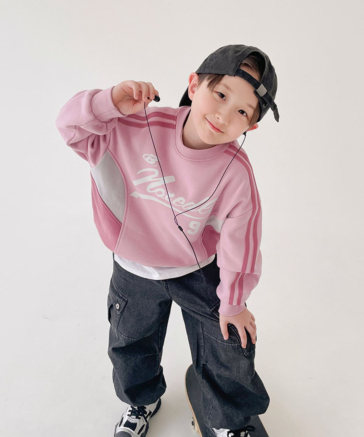 베리클로젯(BERRYCLOSET) [기모] 퍼즐 트랙 맨투맨
