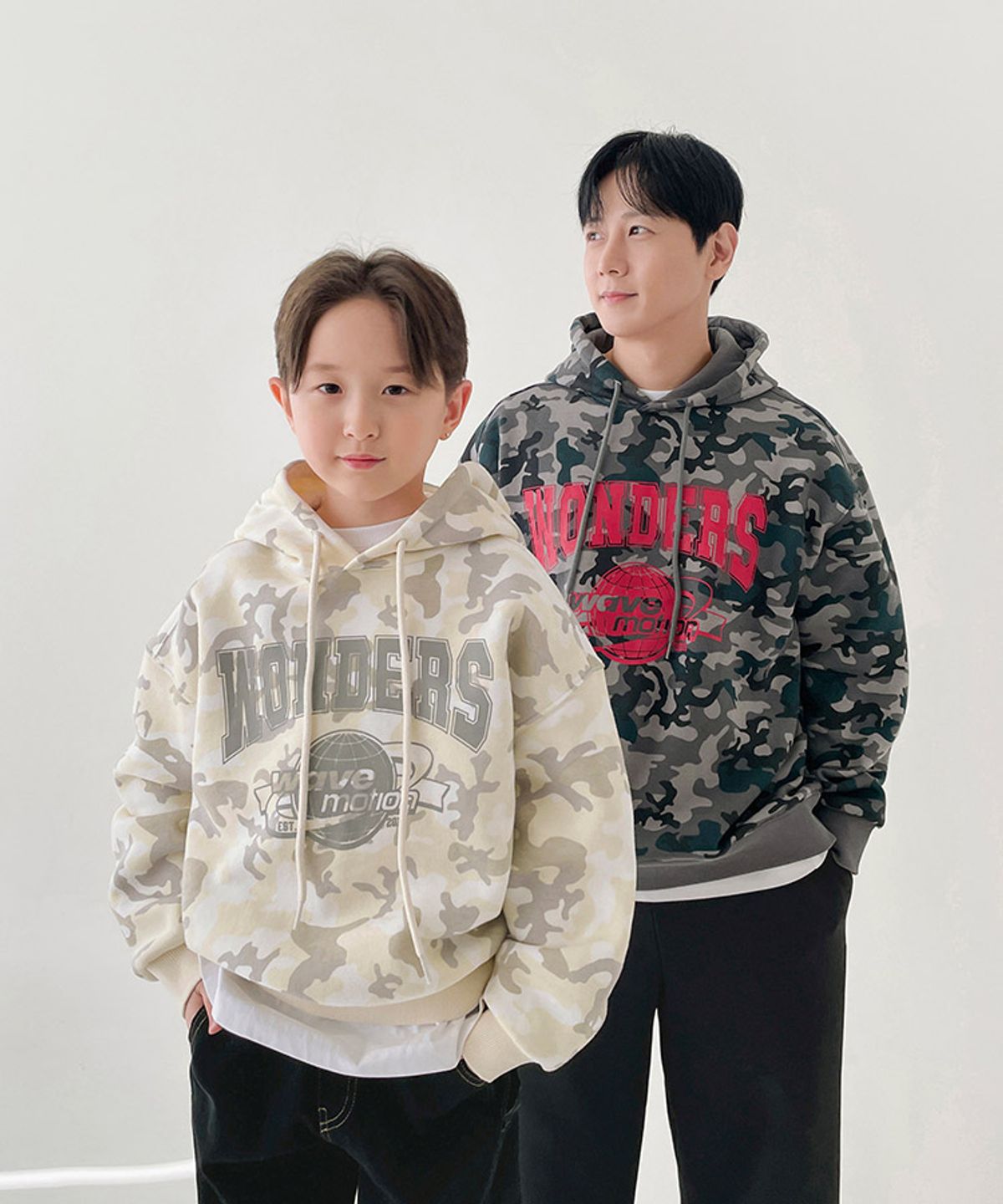 베리클로젯(BERRYCLOSET) [기모] 원더스 카모 후드티