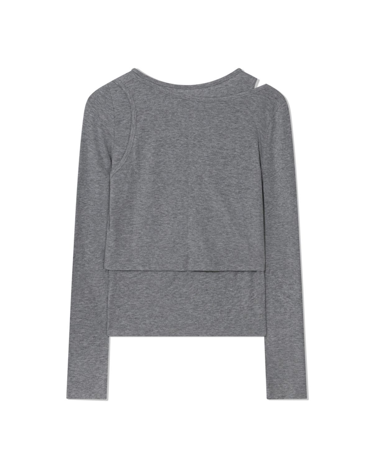 모아(MOAA) Split shoulder Long sleeve (GRAY)