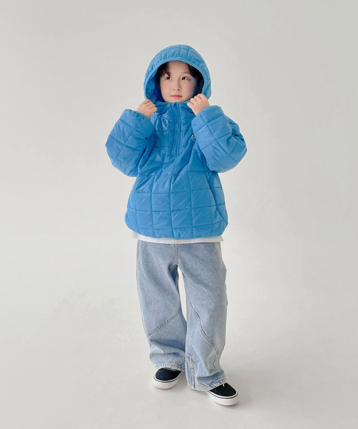 베리클로젯(BERRYCLOSET) [기모] 지그재그 데님 팬츠