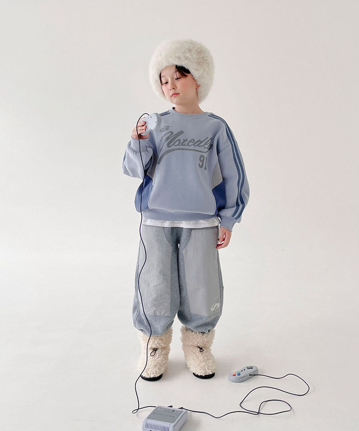 베리클로젯(BERRYCLOSET) 스노우 후리스 팬츠