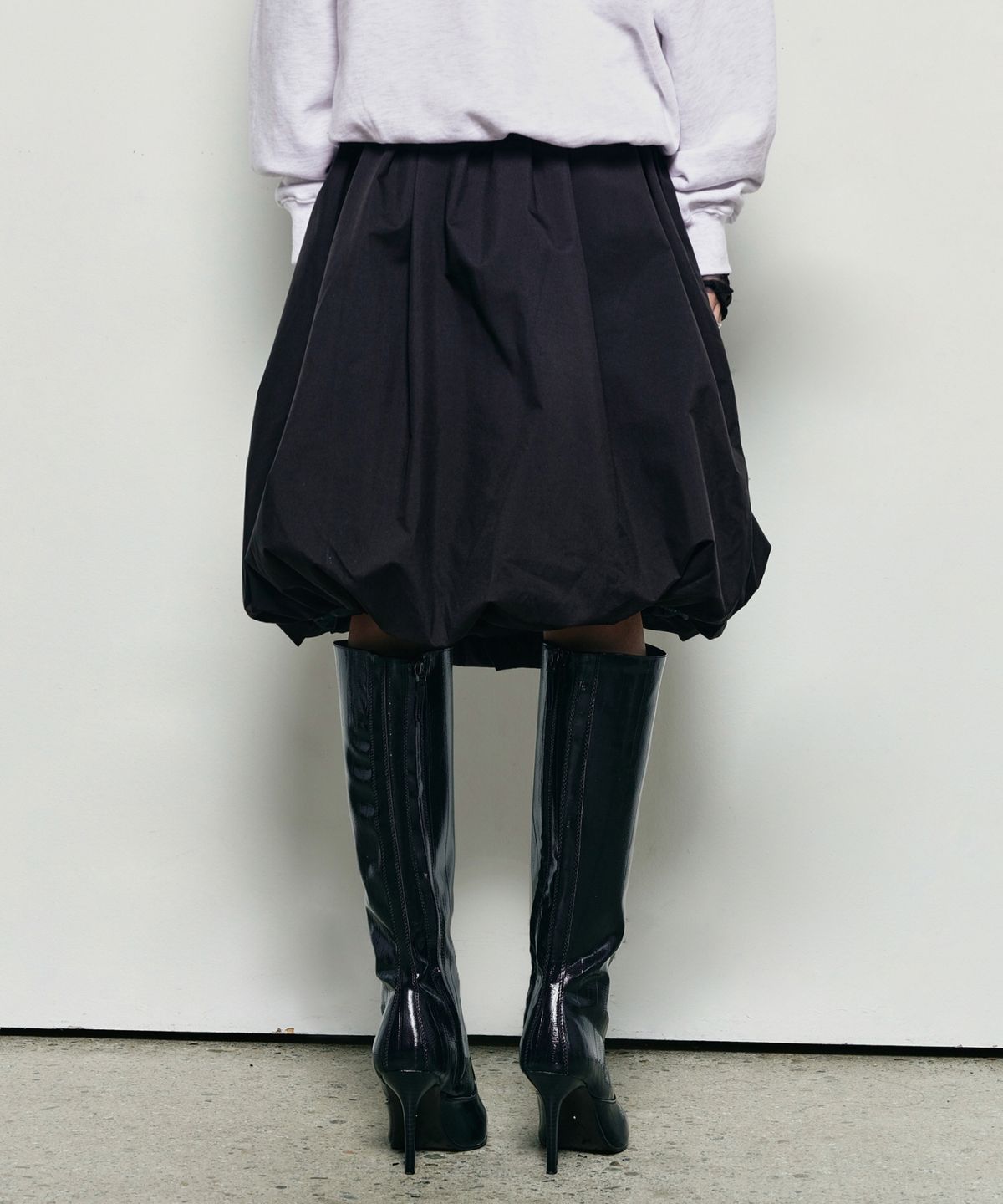 닉앤니콜(NICK&NICOLE) BUTTERFLY VOLUME BALLOON SKIRT_BLACK