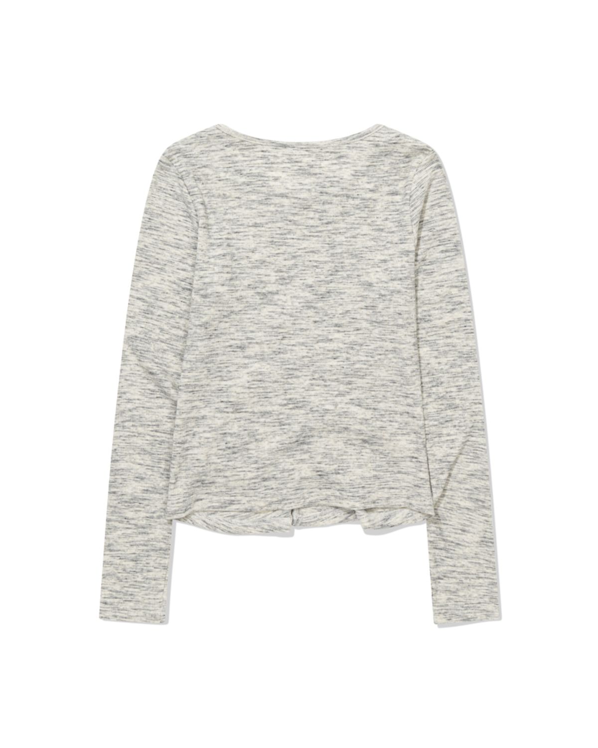 모아(MOAA) Shimmer button long sleeve knit (MELANGE GRAY)