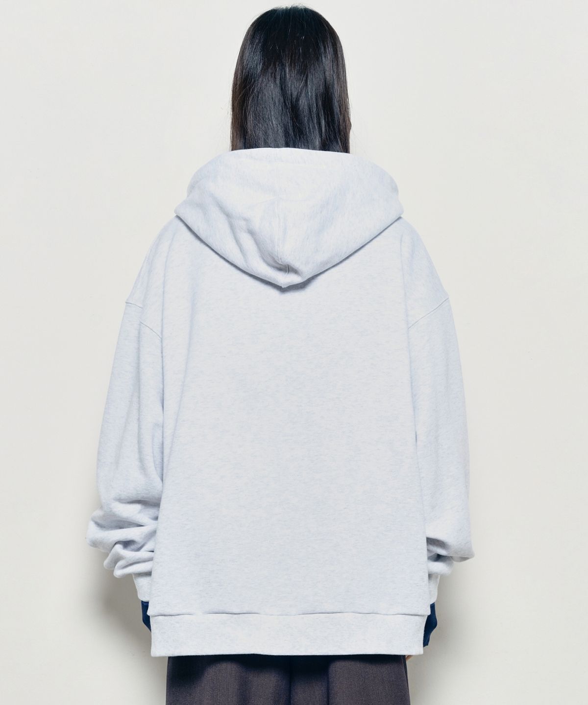 닉앤니콜(NICK&NICOLE) NICOLE PATCH WARM HOOD ZIP UP_MELANGE