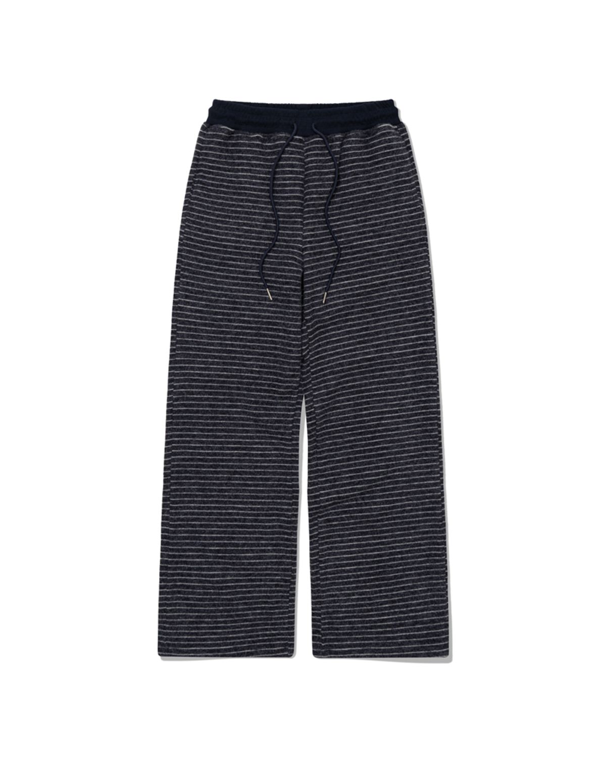모아(MOAA) Fuzzy Stripe Pants (NAVY)