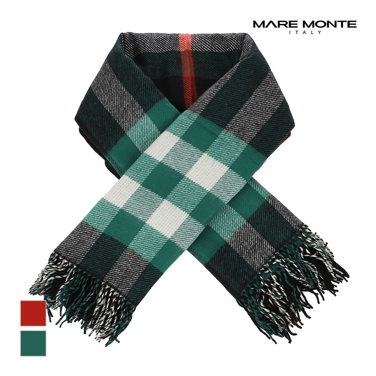 마레몬떼(MAREMONTE) [마레몬떼] 빅체크 사각 머플러_M23NMMF40B0