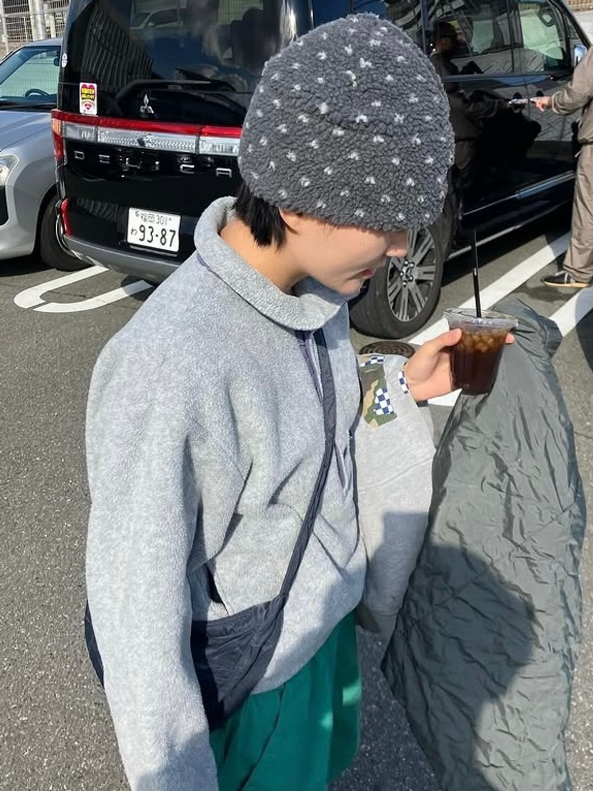 마스컴퍼니(MASCOMPANY) Dot dumble fleece beanie - Gray