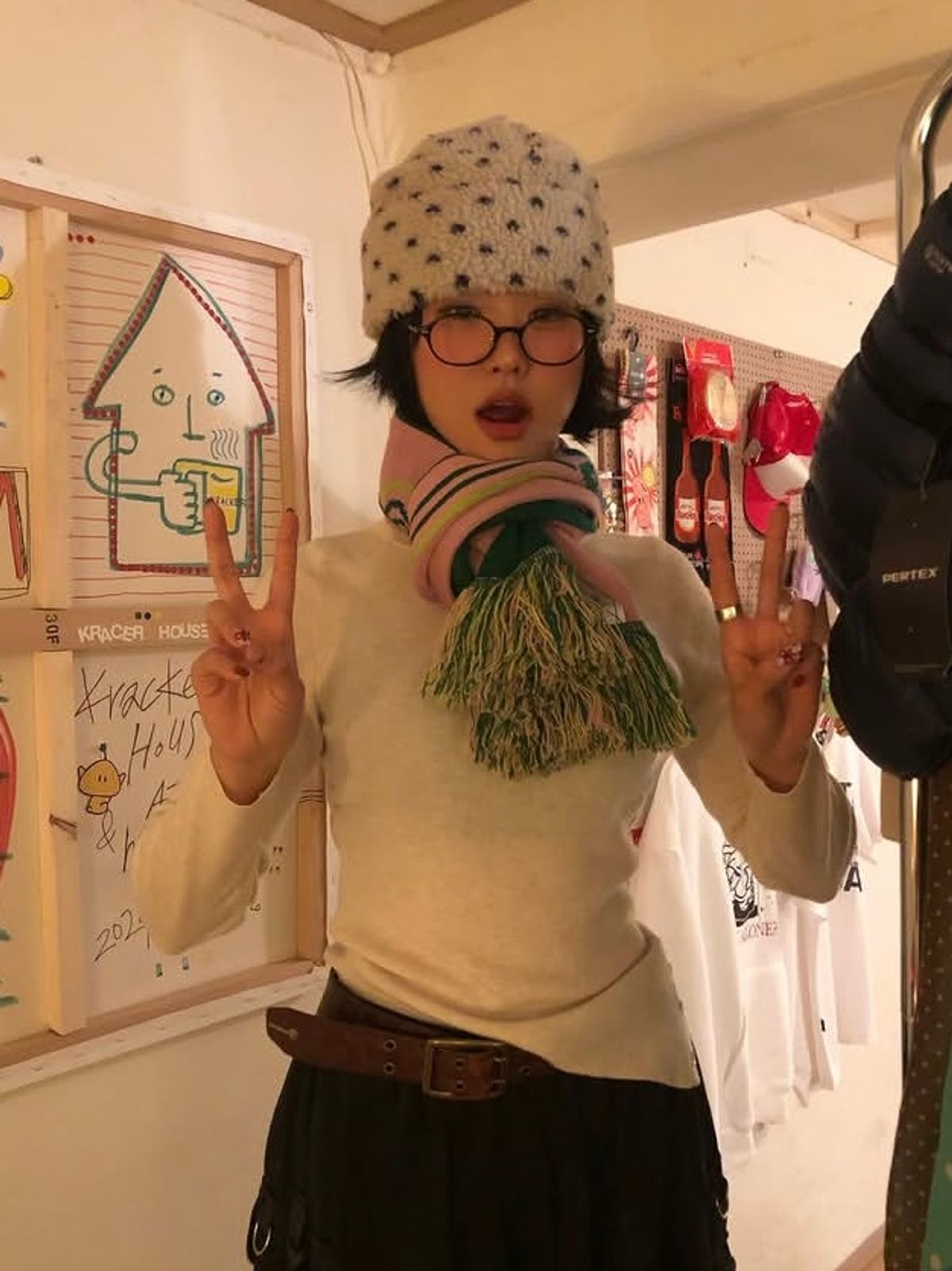 마스컴퍼니(MASCOMPANY) Dot dumble fleece beanie - Gray