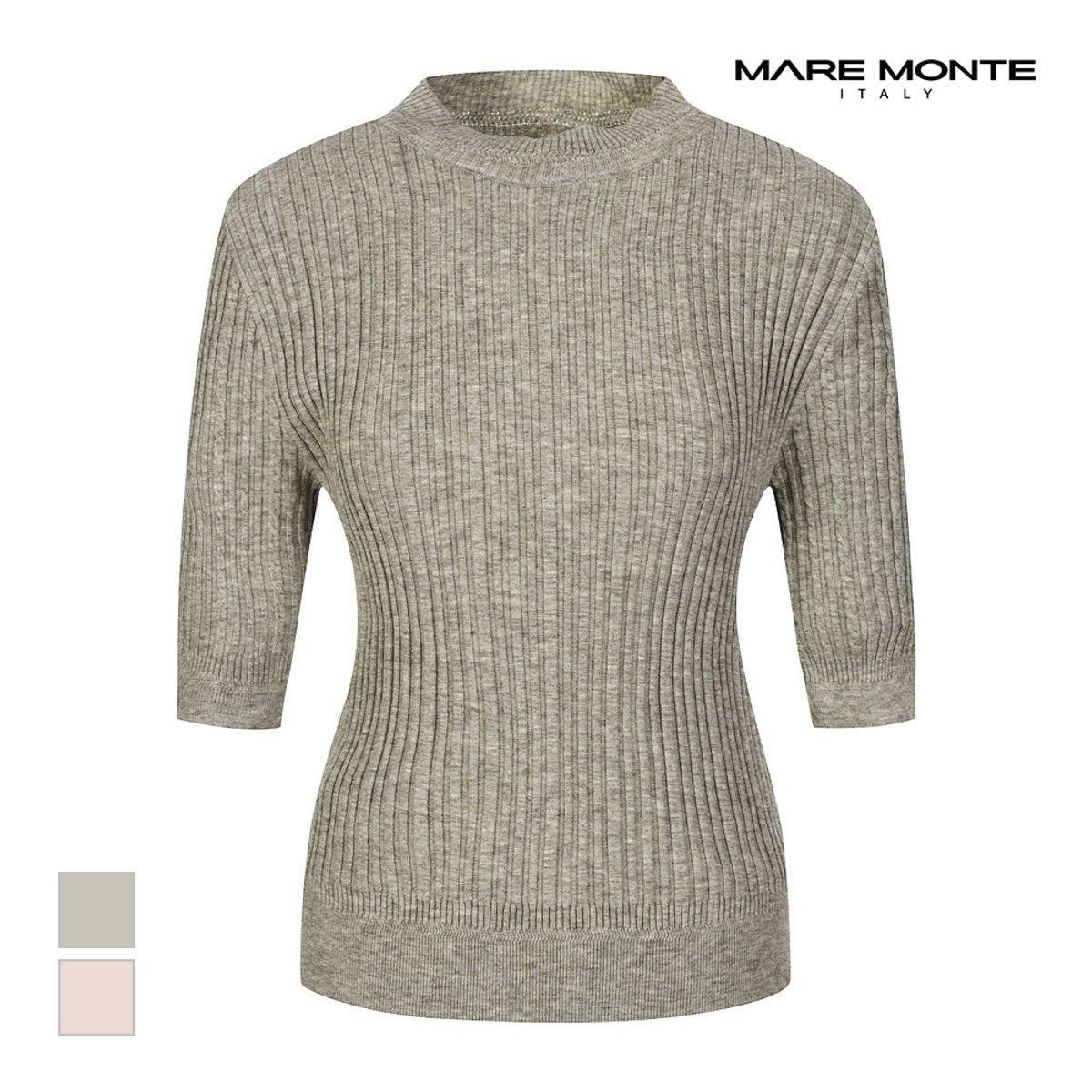 마레몬떼(MAREMONTE) 슬림디자인 반팔 니트_M23OMKT73P0