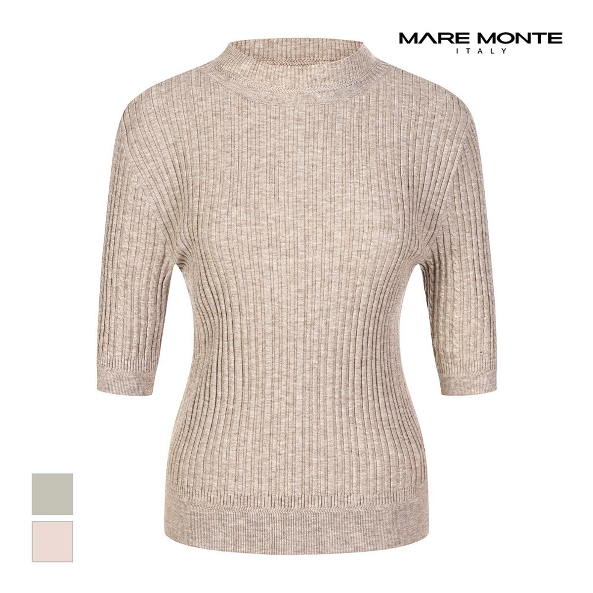 마레몬떼(MAREMONTE) 슬림디자인 반팔 니트_M23OMKT73P0