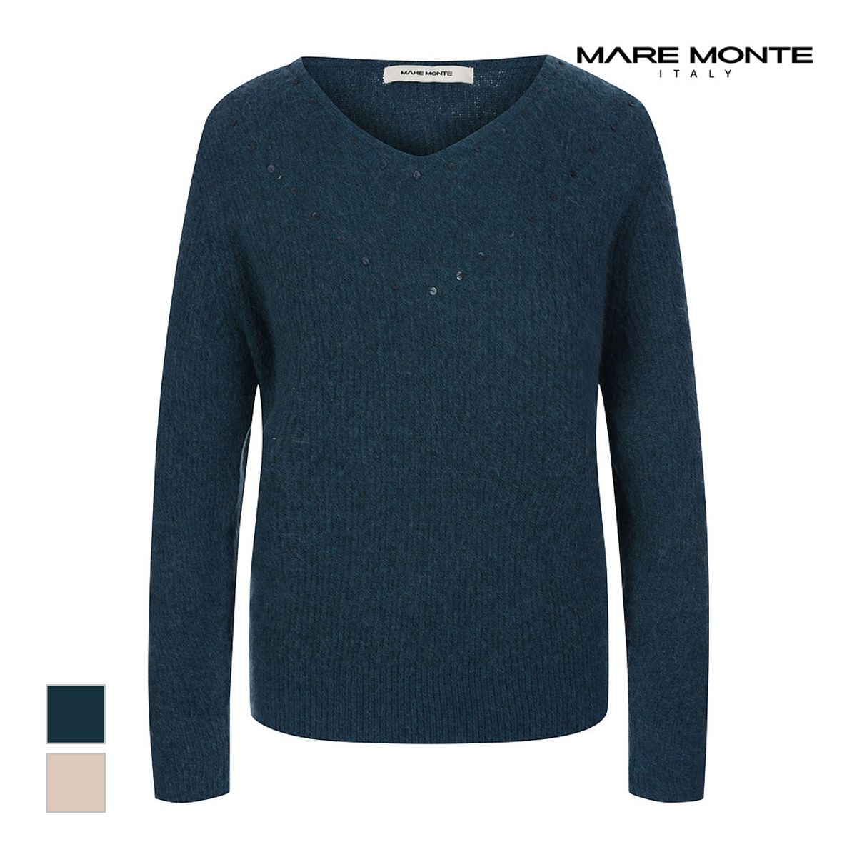 마레몬떼(MAREMONTE) 브이넥 스팽글니트_M23OMKT83P0
