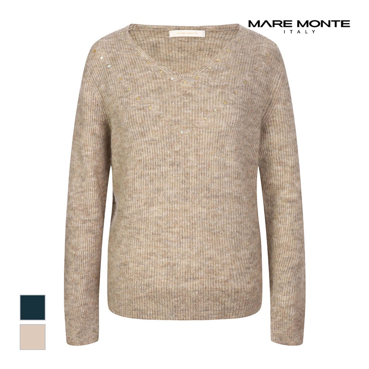 마레몬떼(MAREMONTE) 브이넥 스팽글니트_M23OMKT83P0
