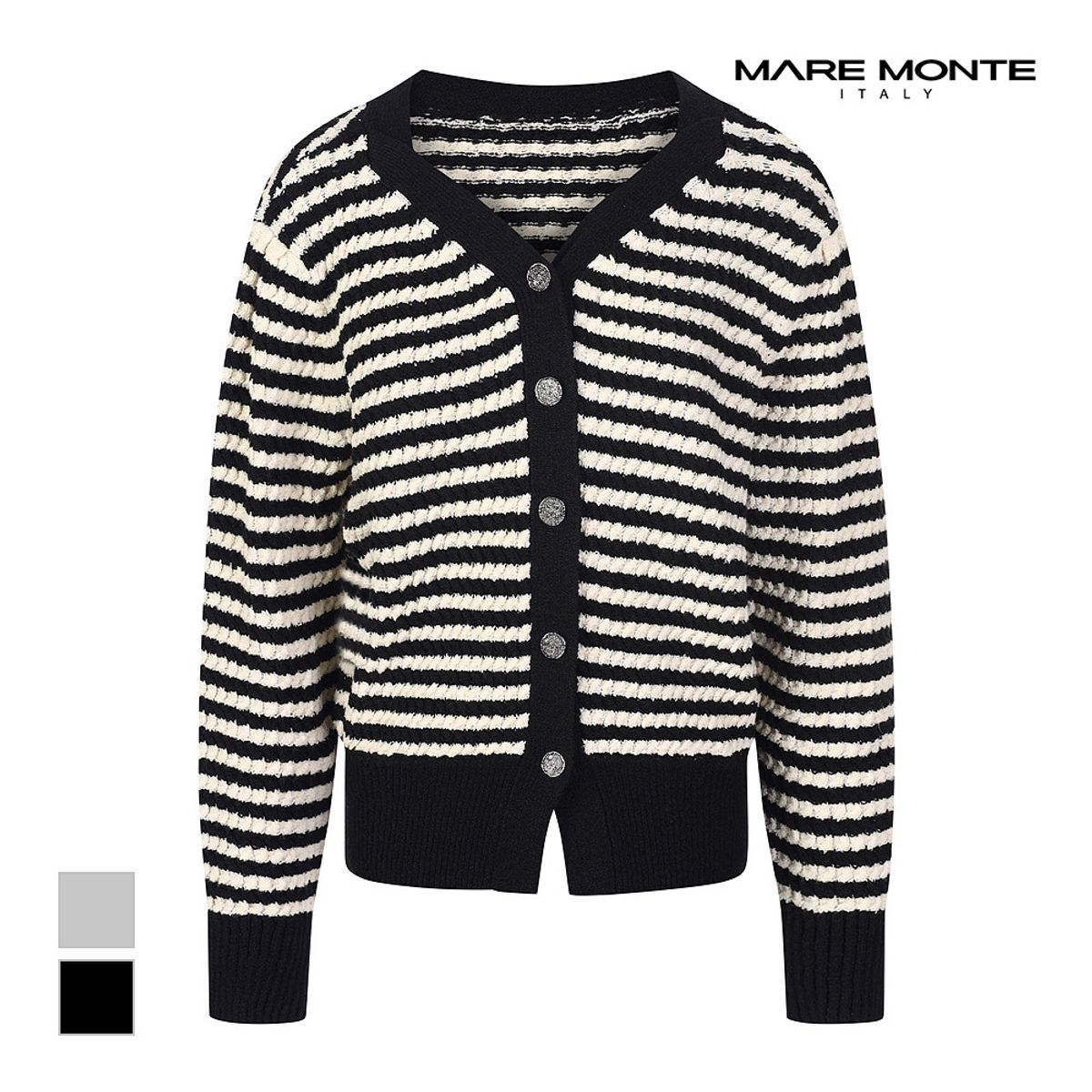마레몬떼(MAREMONTE) 짜임패턴 니트가디건_M23OMKC50P0