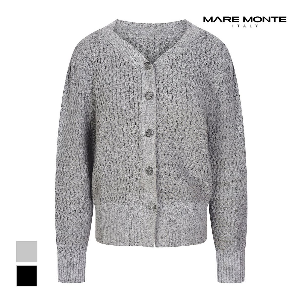 마레몬떼(MAREMONTE) 짜임패턴 니트가디건_M23OMKC50P0