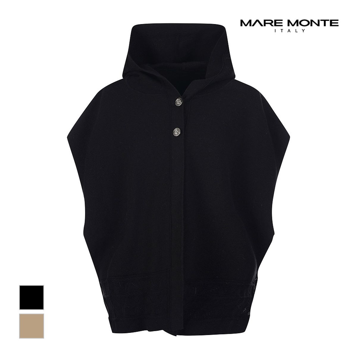 마레몬떼(MAREMONTE) 후드넥 망토 가디건_M23OMKC52P0