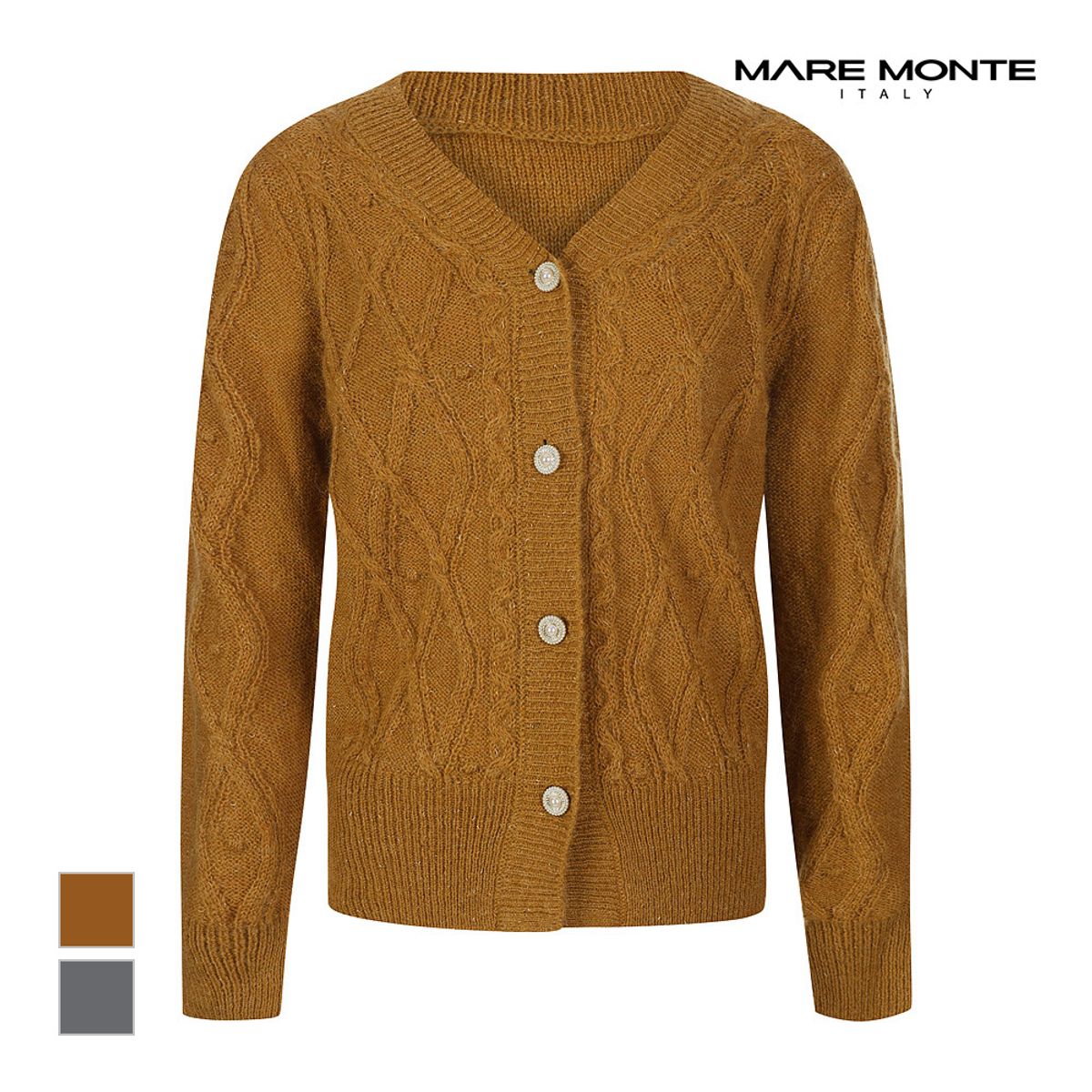 마레몬떼(MAREMONTE) 짜임패턴 니트가디건_M23OMKC55P0