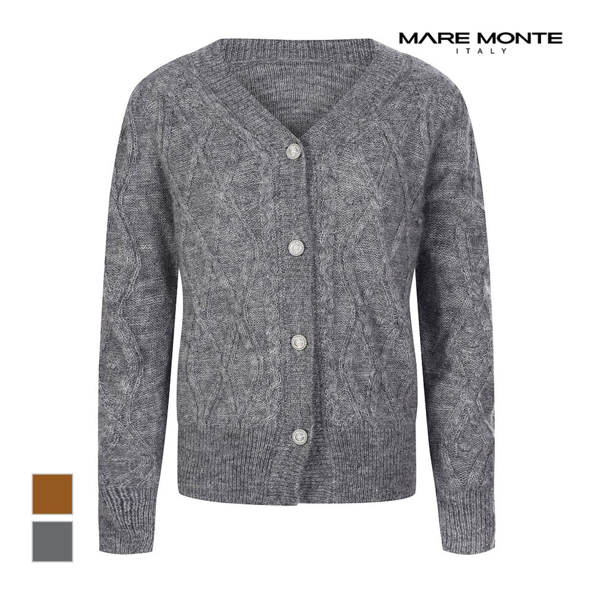 마레몬떼(MAREMONTE) 짜임패턴 니트가디건_M23OMKC55P0