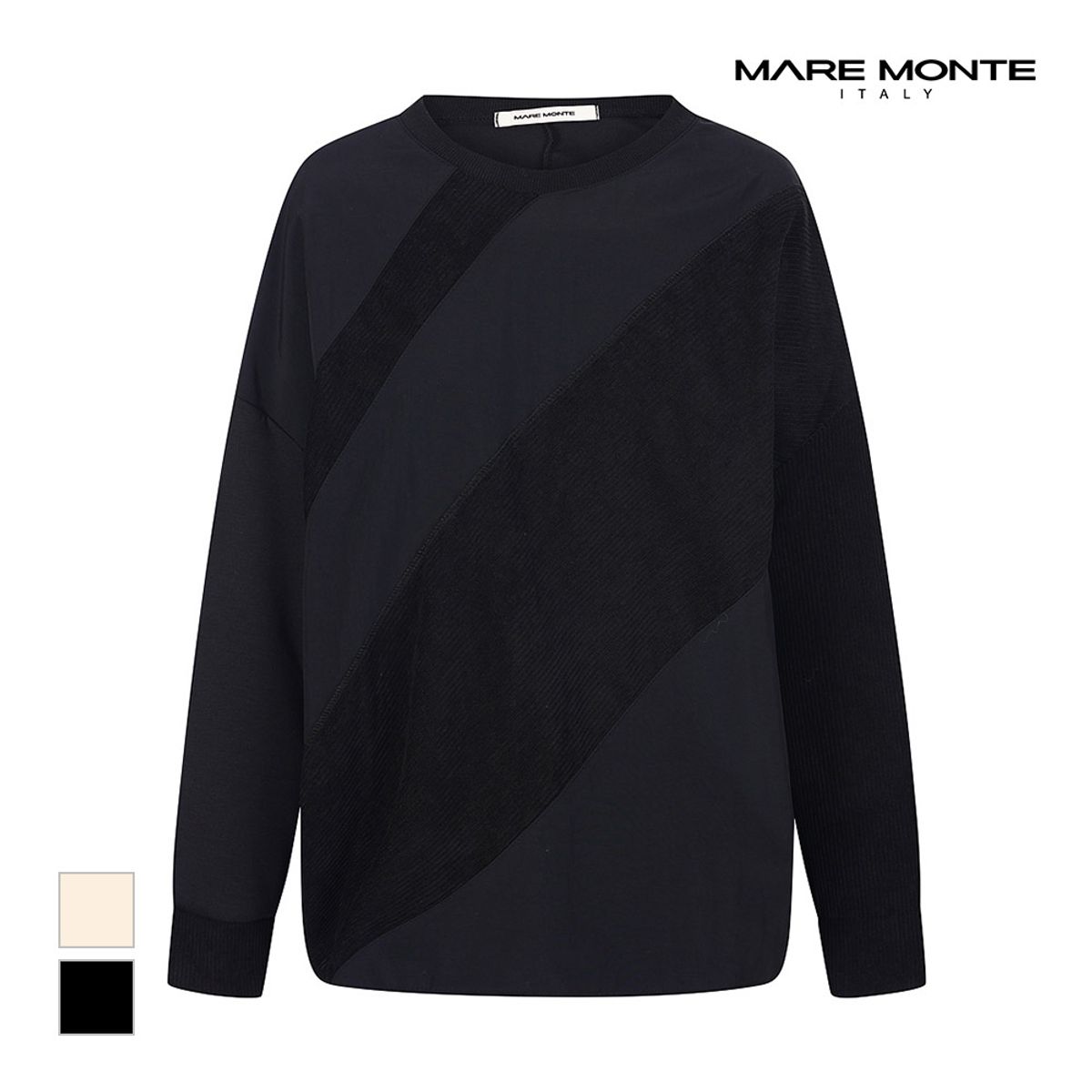 마레몬떼(MAREMONTE) 배색디자인 티셔츠_M23NMTS19B0