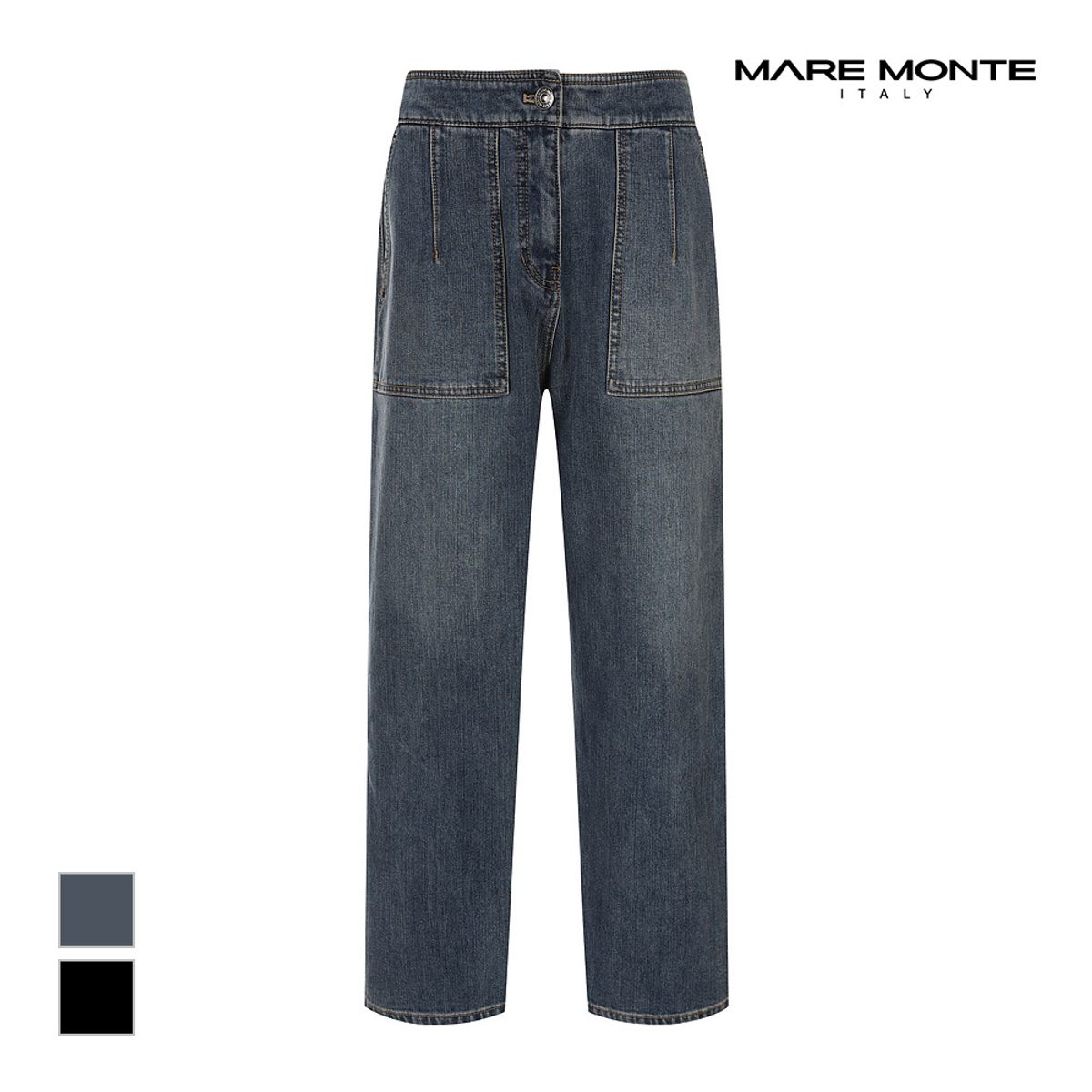 마레몬떼(MAREMONTE) 워싱 배기핏 데님팬츠_M23NMDN70P0