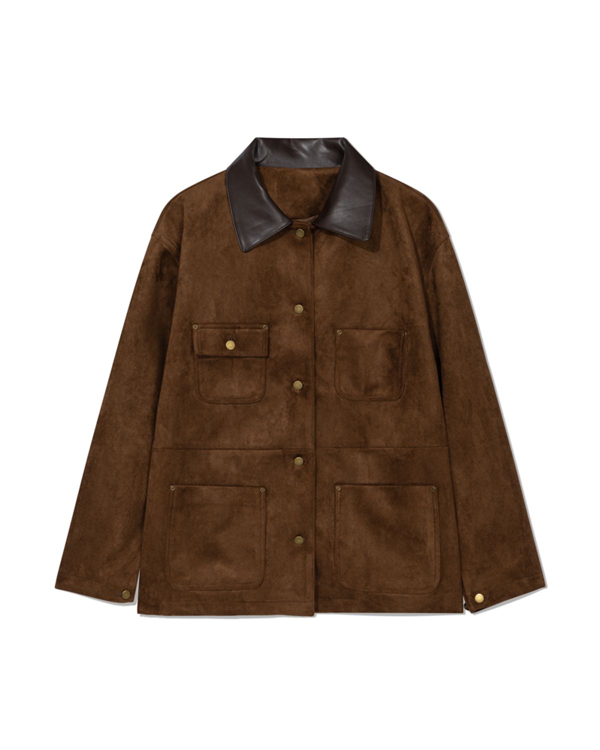 모아(MOAA) Artisan Stitch car coat (Dark Umber)