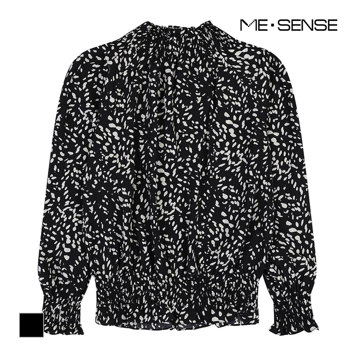 미센스(MESENSE) 프린트 스모킹 블라우스_MB38BLMD01Z